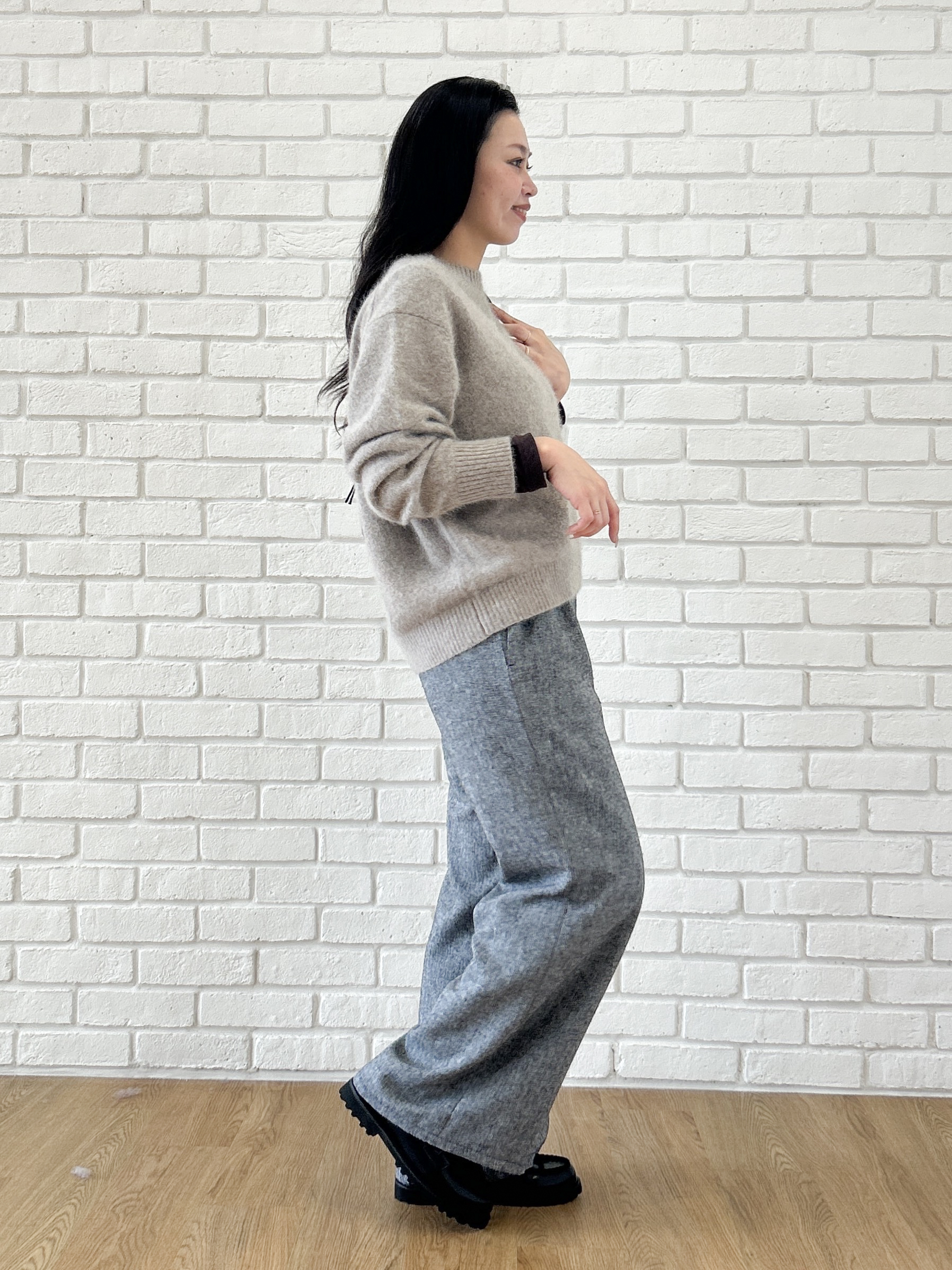Kaiさんの「Dessin｜クルーネックシアーロングTシャツ」を使ったコーディネート