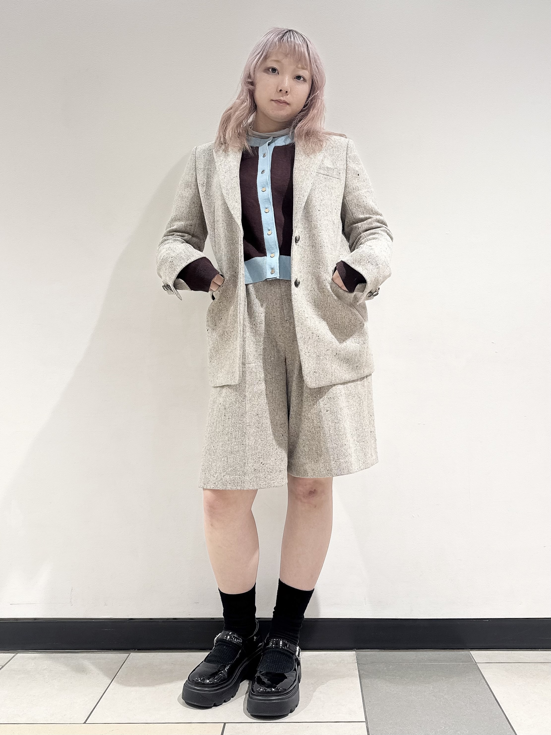 なかもとあきさんの「DRESSTERIOR｜【セットアップ可】ネップツイード ジャケット」を使ったコーディネート
