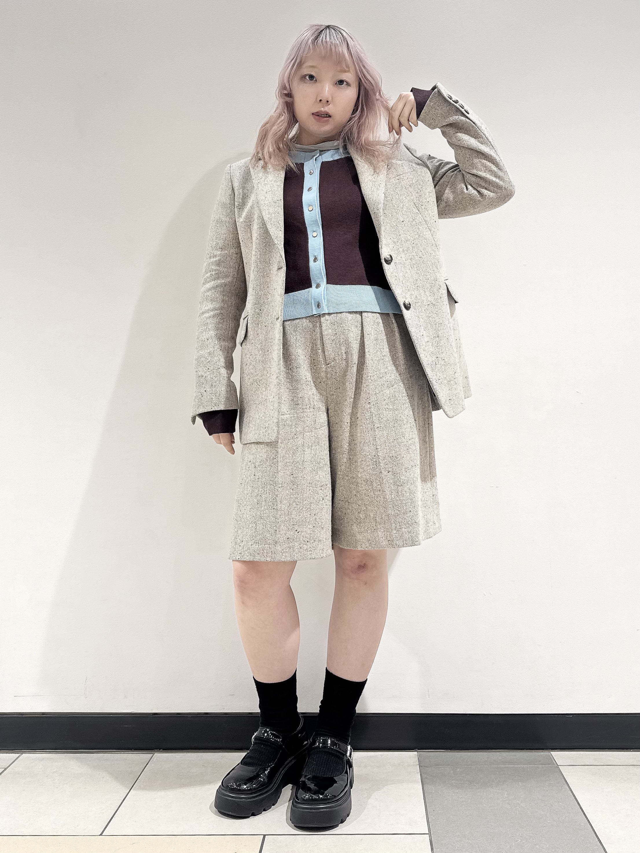 なかもとあきさんの「DRESSTERIOR｜【セットアップ可】ネップツイード ジャケット」を使ったコーディネート
