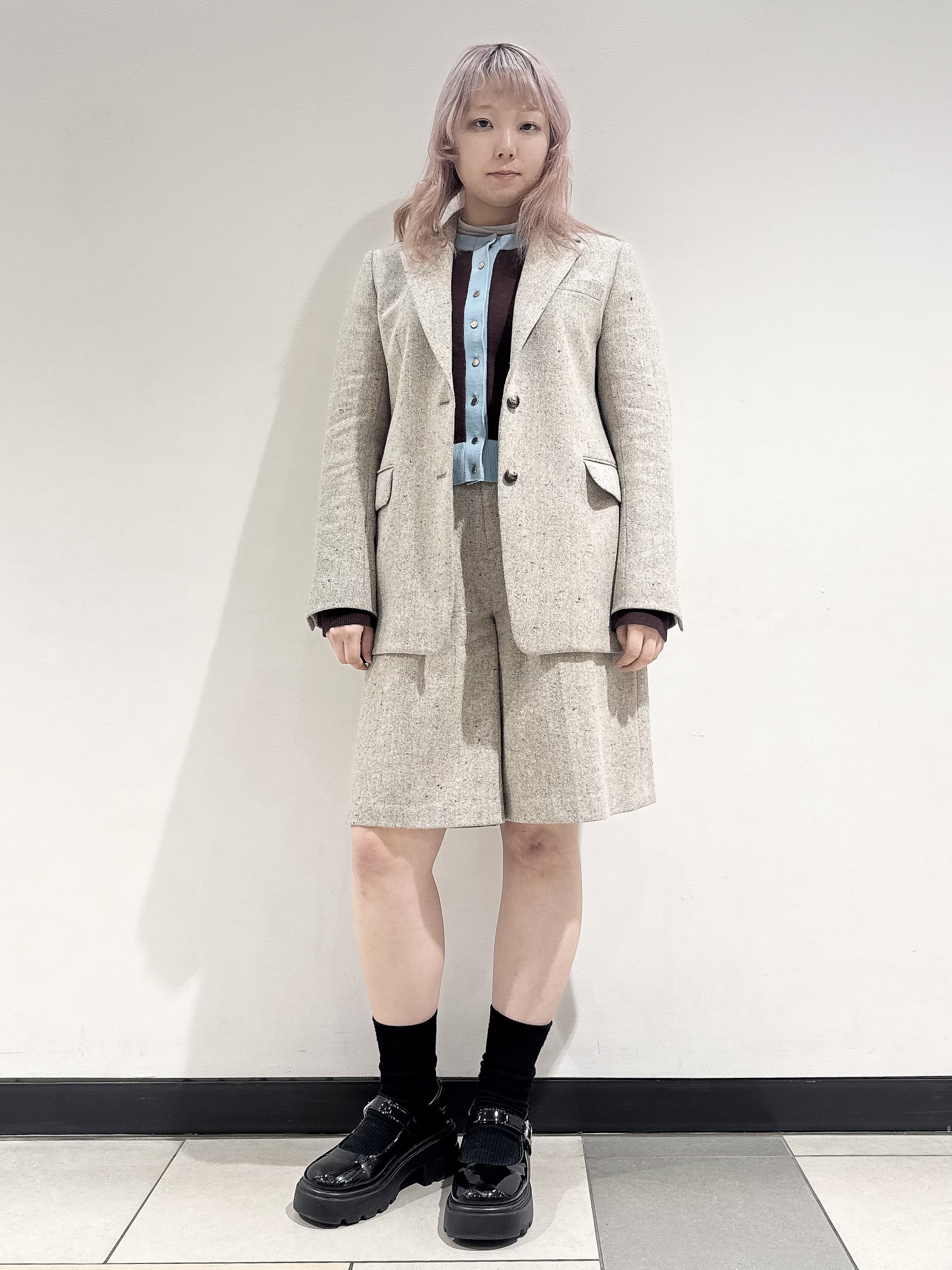 なかもとあきさんの「DRESSTERIOR｜【セットアップ可】ネップツイード ジャケット」を使ったコーディネート