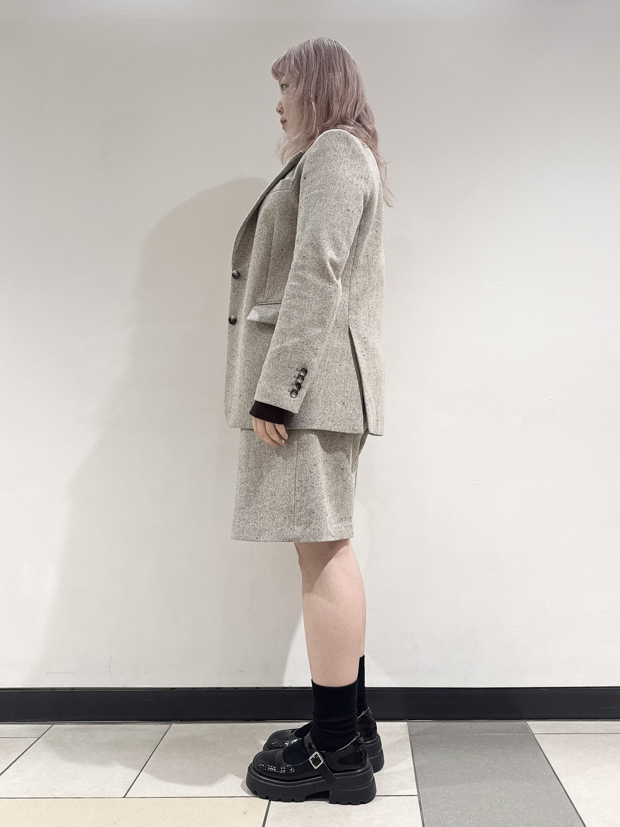 なかもとあきさんの「DRESSTERIOR｜【セットアップ可】ネップツイード ジャケット」を使ったコーディネート