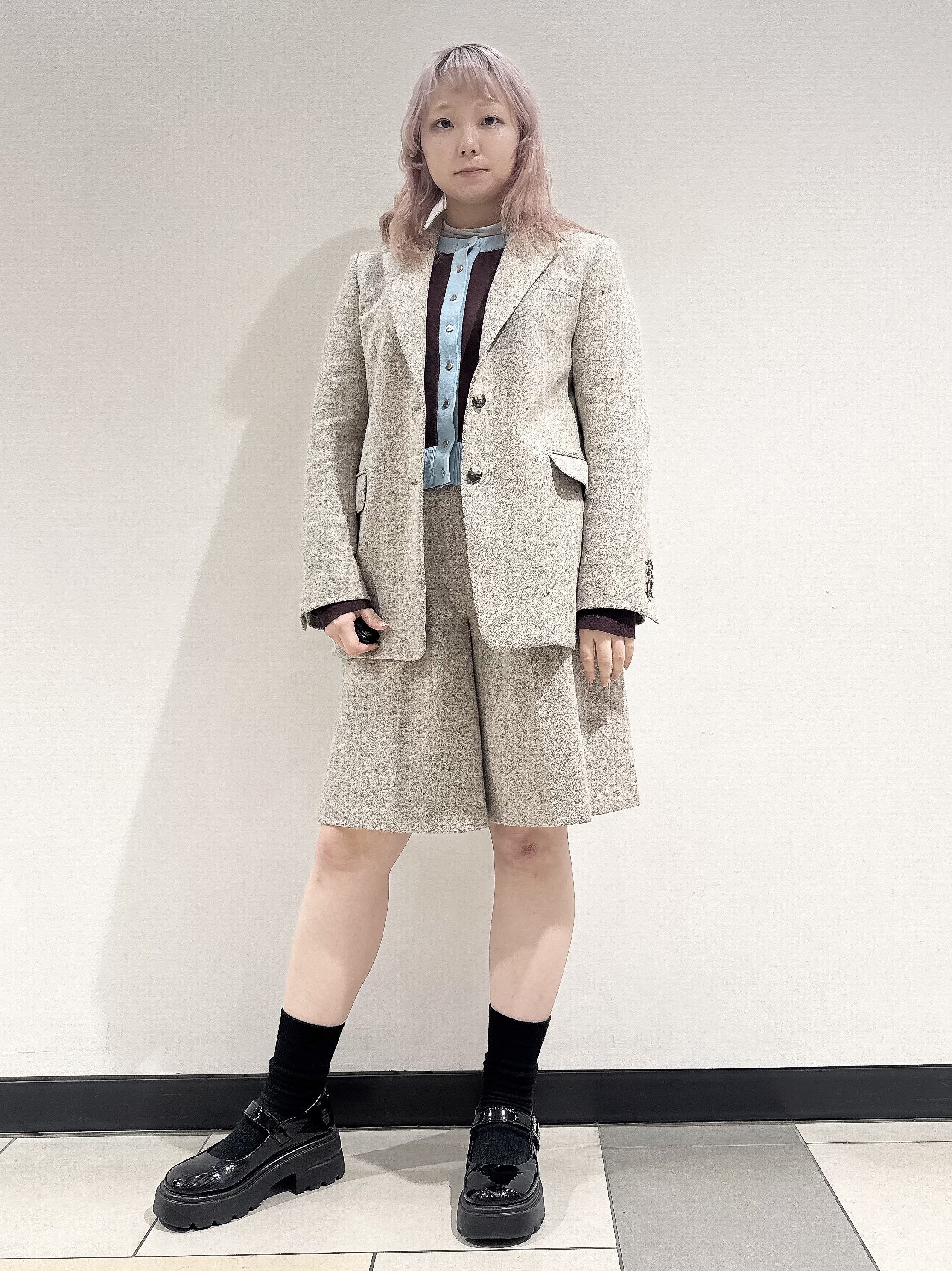 なかもとあきさんの「DRESSTERIOR｜【セットアップ可】ネップツイード ジャケット」を使ったコーディネート