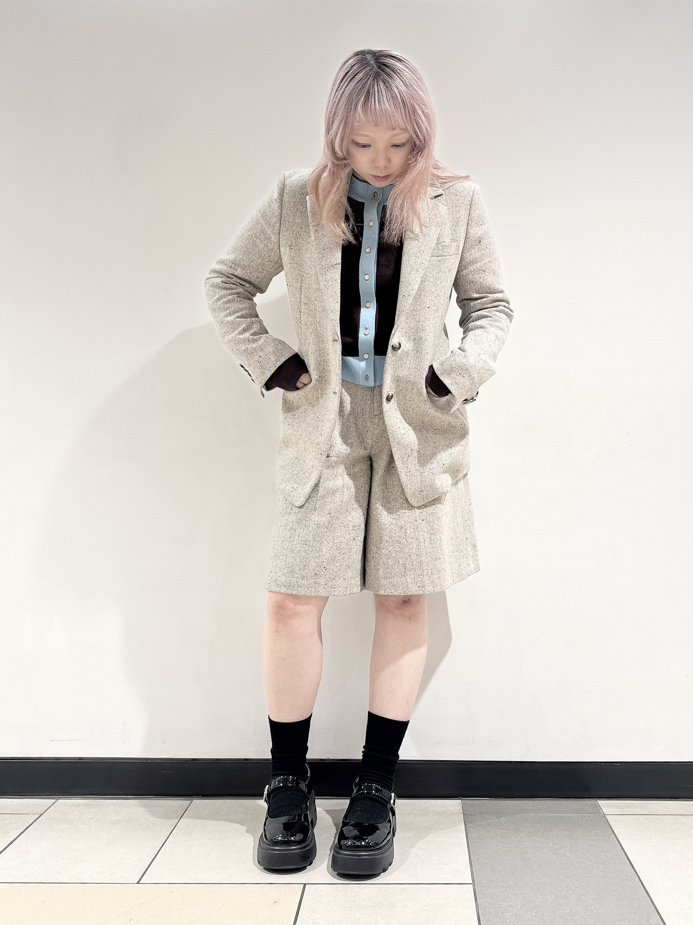 なかもとあきさんの「DRESSTERIOR｜【セットアップ可】ネップツイード ジャケット」を使ったコーディネート