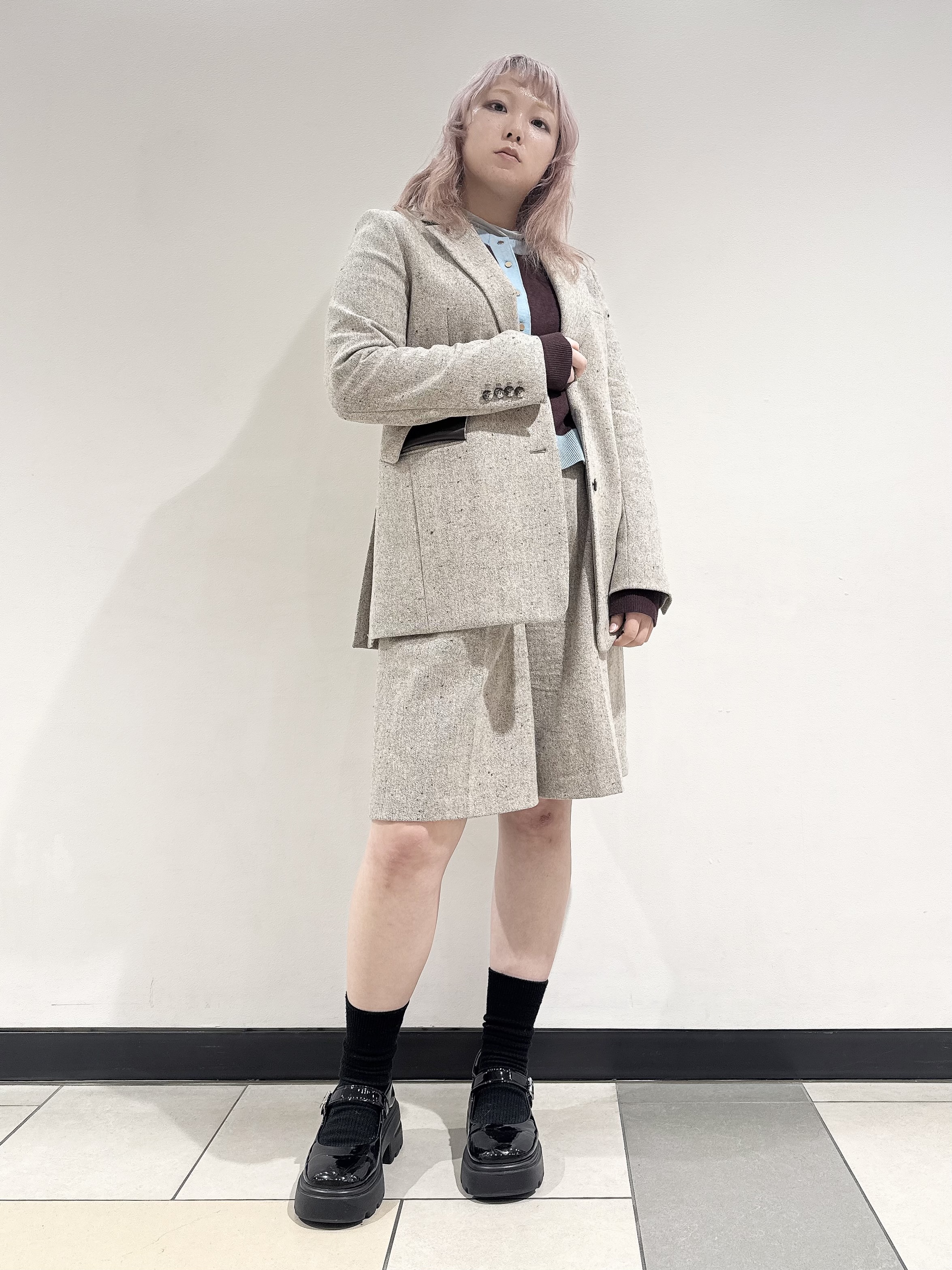 なかもとあきさんの「DRESSTERIOR｜【セットアップ可】ネップツイード ジャケット」を使ったコーディネート