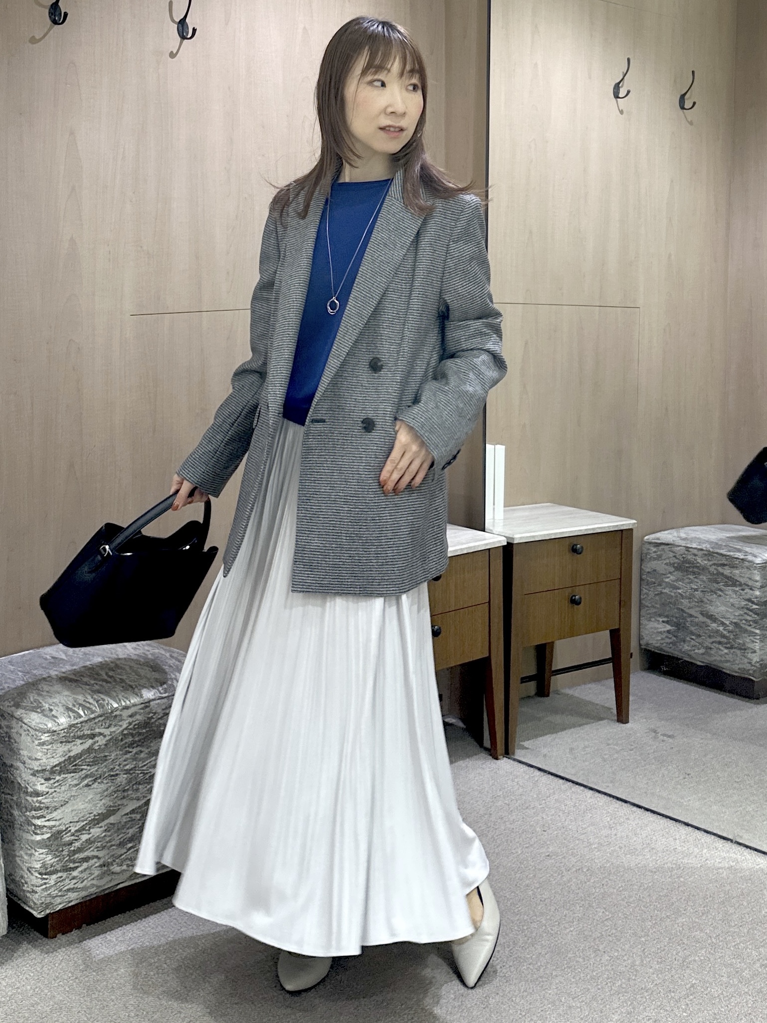 Miwaさんの「UNTITLED｜【大人の抜け感/8色展開】ボリュームスリーブニットプルオーバー」を使ったコーディネート