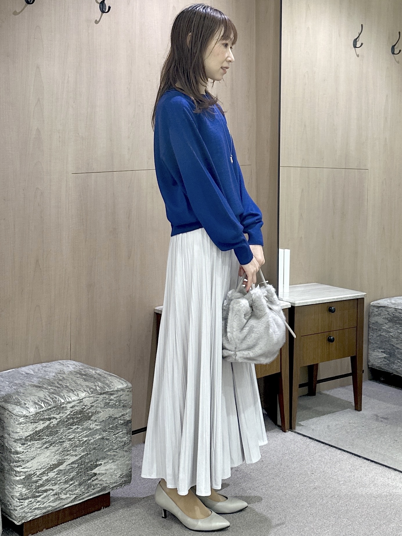 Miwaさんの「UNTITLED｜【大人の抜け感/8色展開】ボリュームスリーブニットプルオーバー」を使ったコーディネート