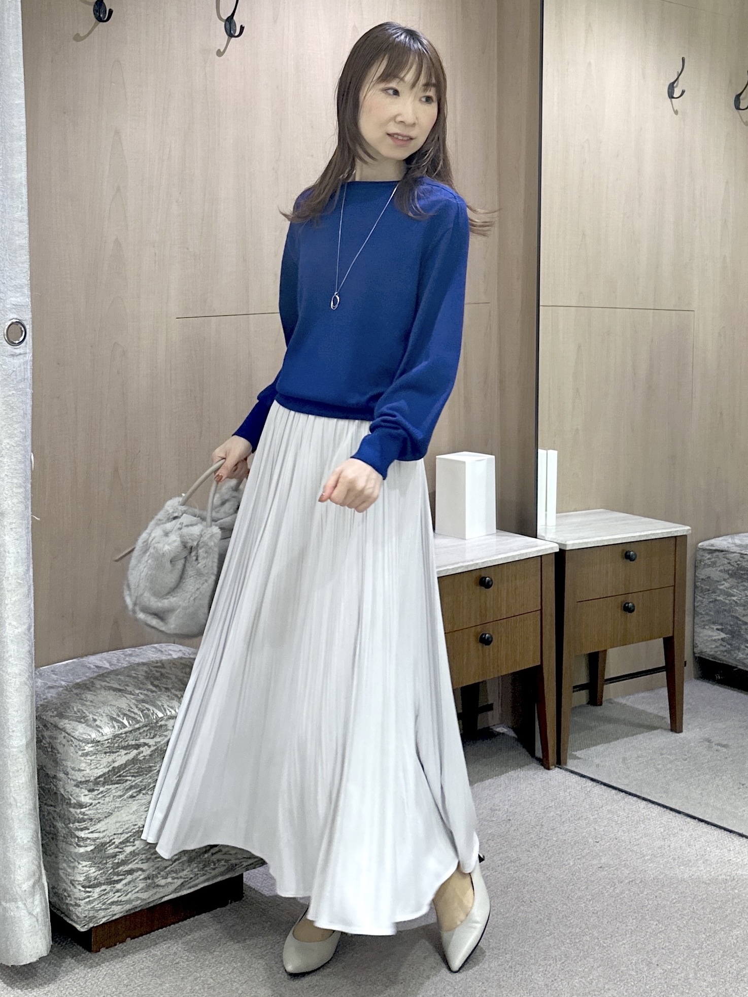 Miwaさんの「UNTITLED｜【大人の抜け感/8色展開】ボリュームスリーブニットプルオーバー」を使ったコーディネート