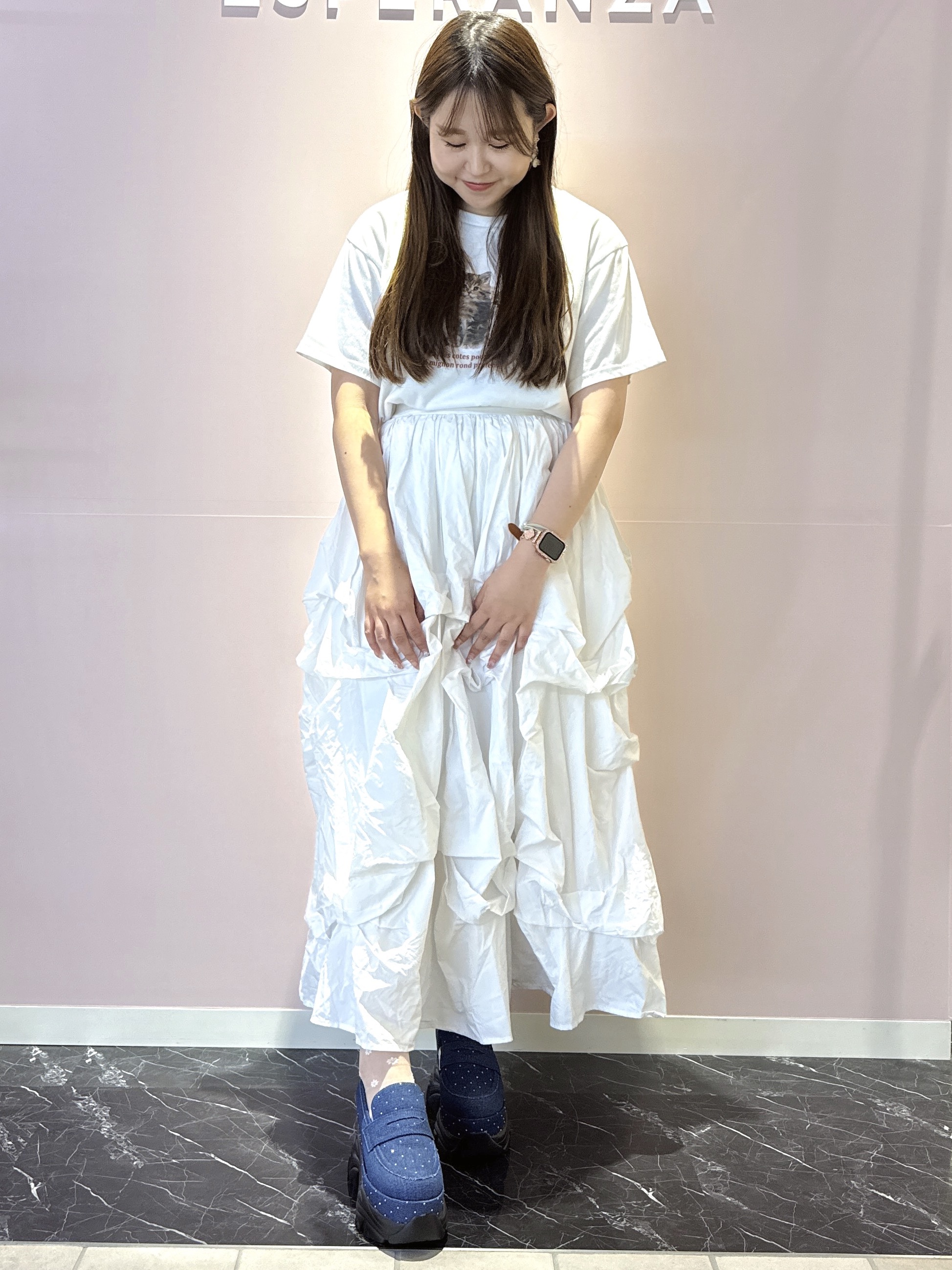 neinaさんの「ESPERANZA｜厚底スニーカーソール ローファー」を使ったコーディネート