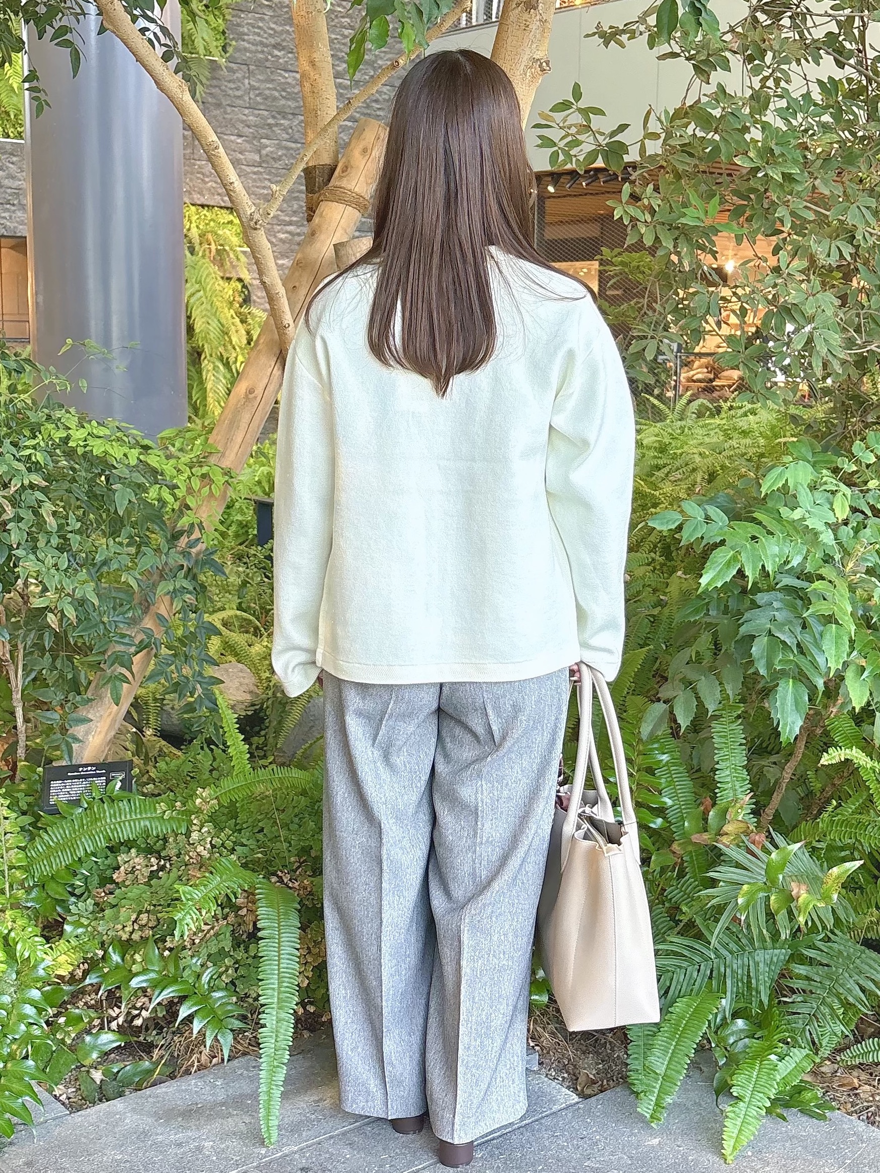 ayumiさんの「OPAQUE.CLIP｜【セットアップ可】ノーカラーミドルコーディガン《洗濯機OK》」を使ったコーディネート