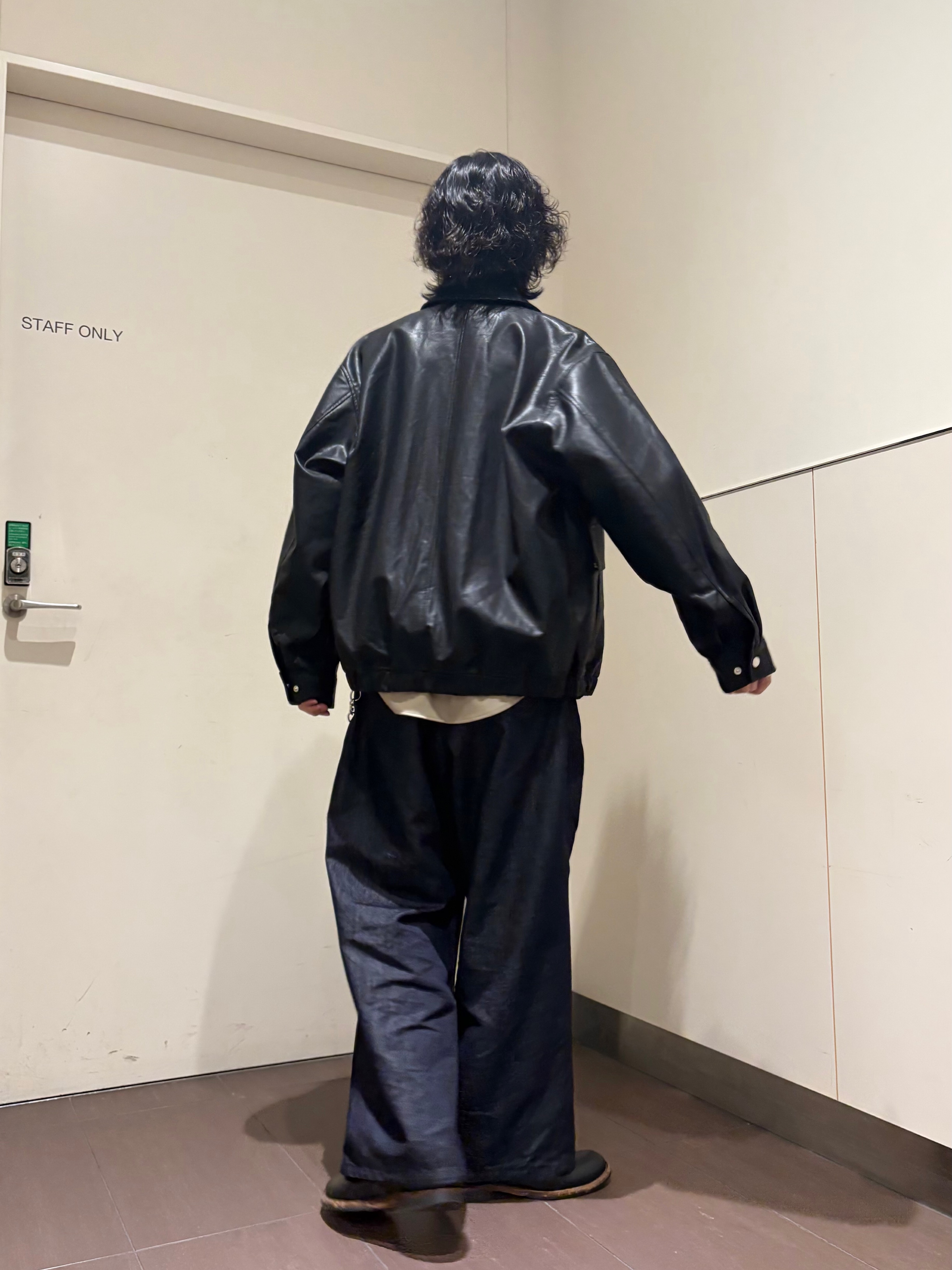 ナノシーさんの「tk.TAKEO KIKUCHI｜レザー調フライトジャケット」を使ったコーディネート