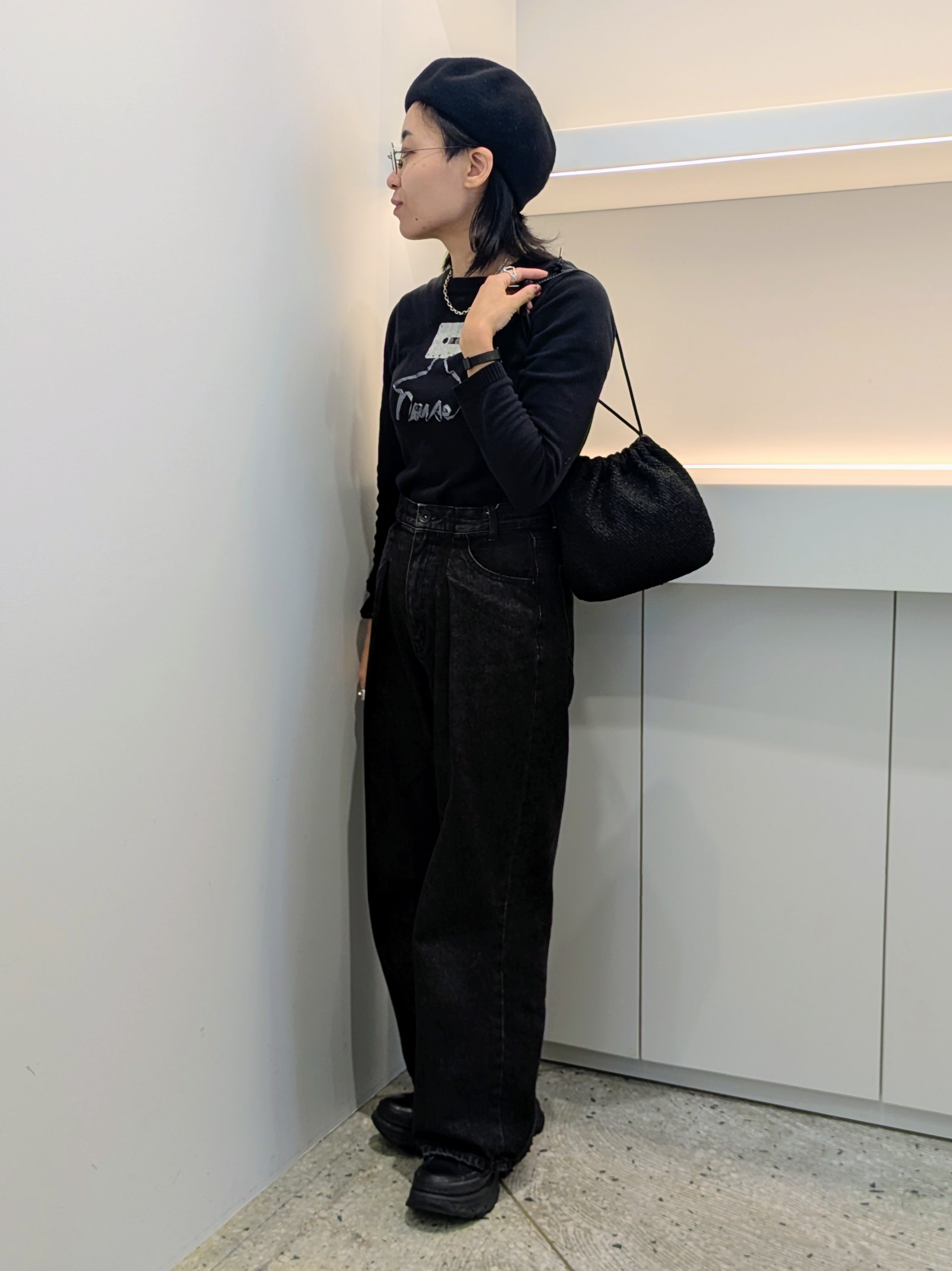 MTさんの「HIROKO HAYASHI｜AIDA（アイーダ）ドローストリングバッグ」を使ったコーディネート