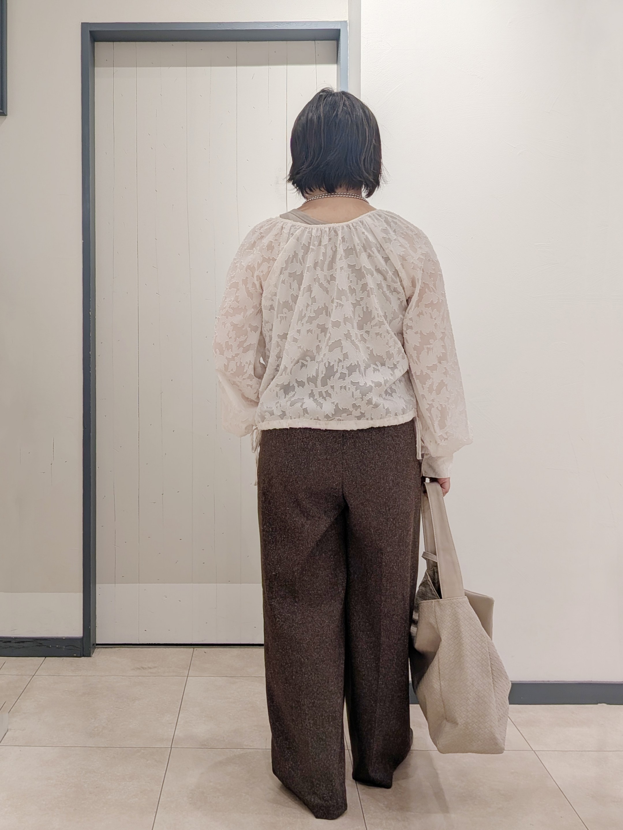 yukikaさんの「grove｜上品に華やぐ シアージャカードブラウス」を使ったコーディネート