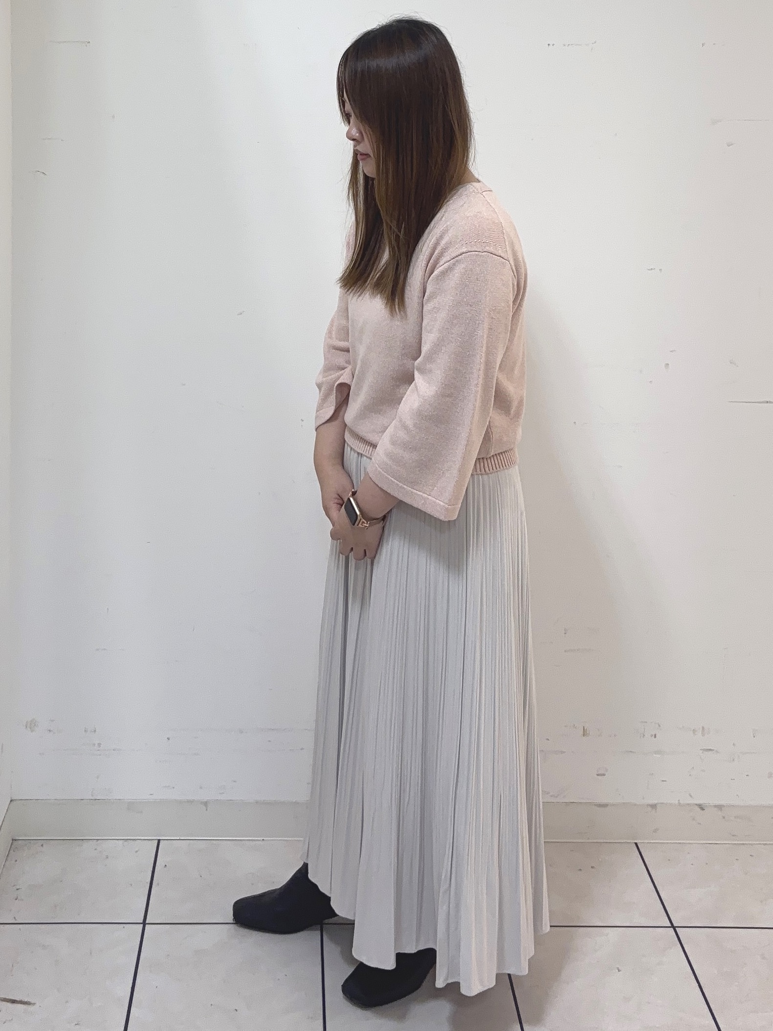 タマさんの「UNTITLED｜【アンサンブル可/手洗い可】杢調プルオーバーニット」を使ったコーディネート