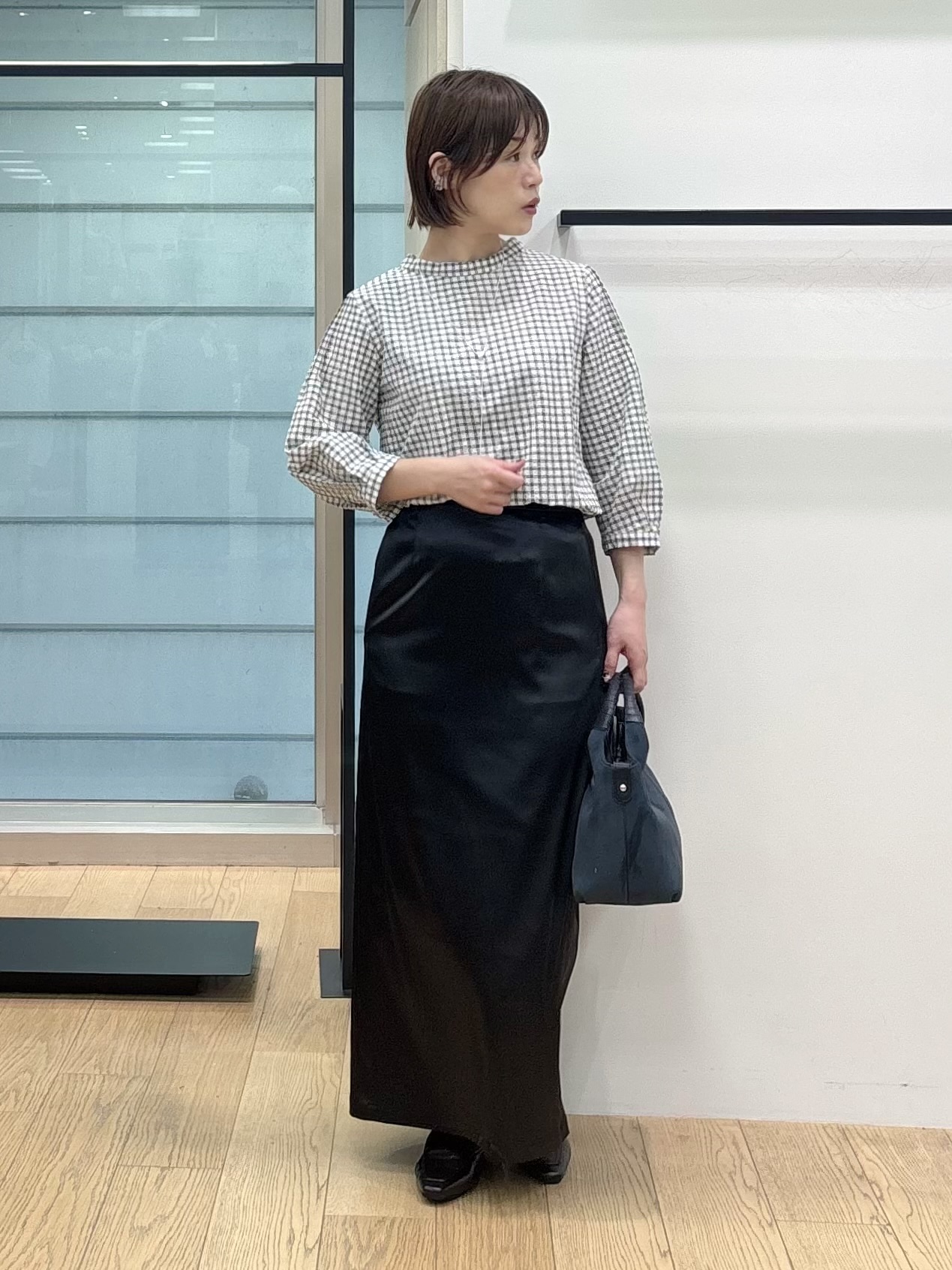 asamiさんの「INDIVI｜【初秋にピッタリ！／洗える】凹凸素材ミニスタンドトップス」を使ったコーディネート