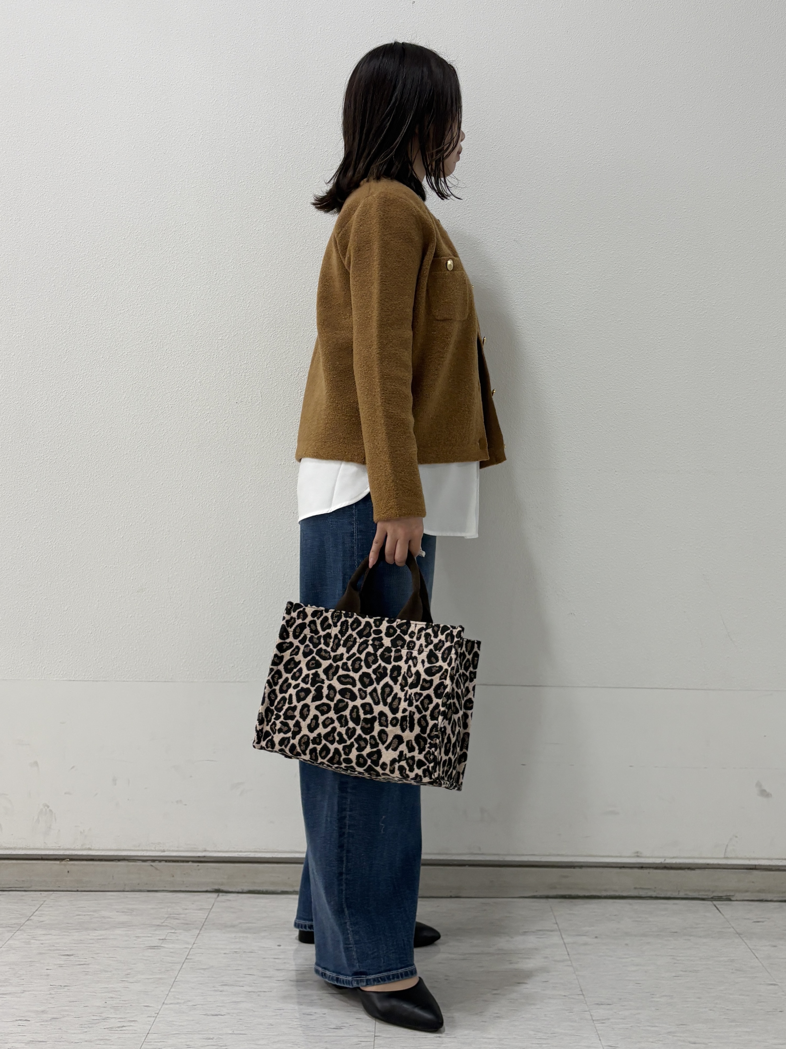 kahoさんの「INDIVI｜【軽やか】ブークレニットジャケット」を使ったコーディネート