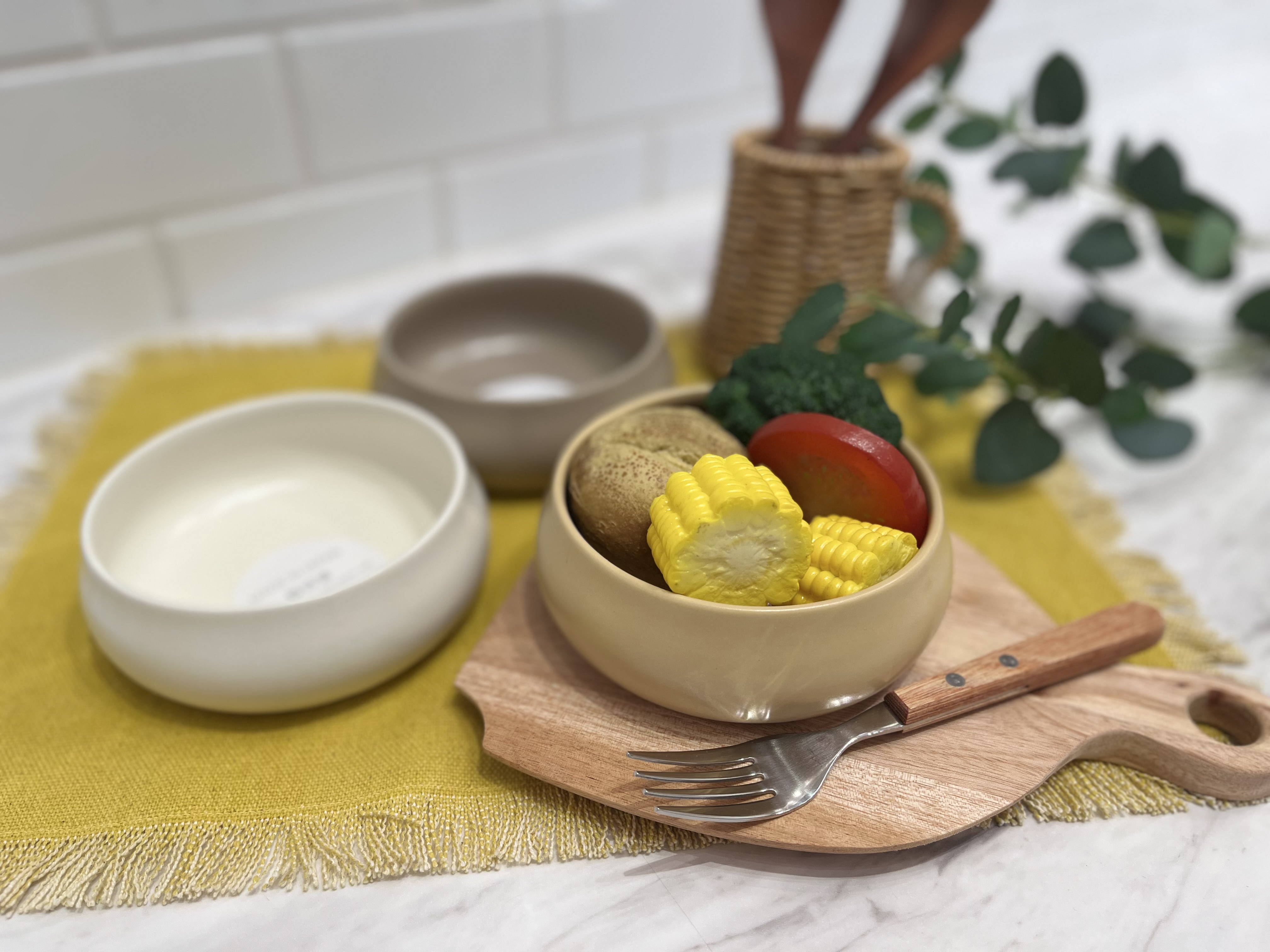おまつさんの「212 KITCHEN STORE｜KOS ラウンドグラタン アイボリー」を使ったコーディネート