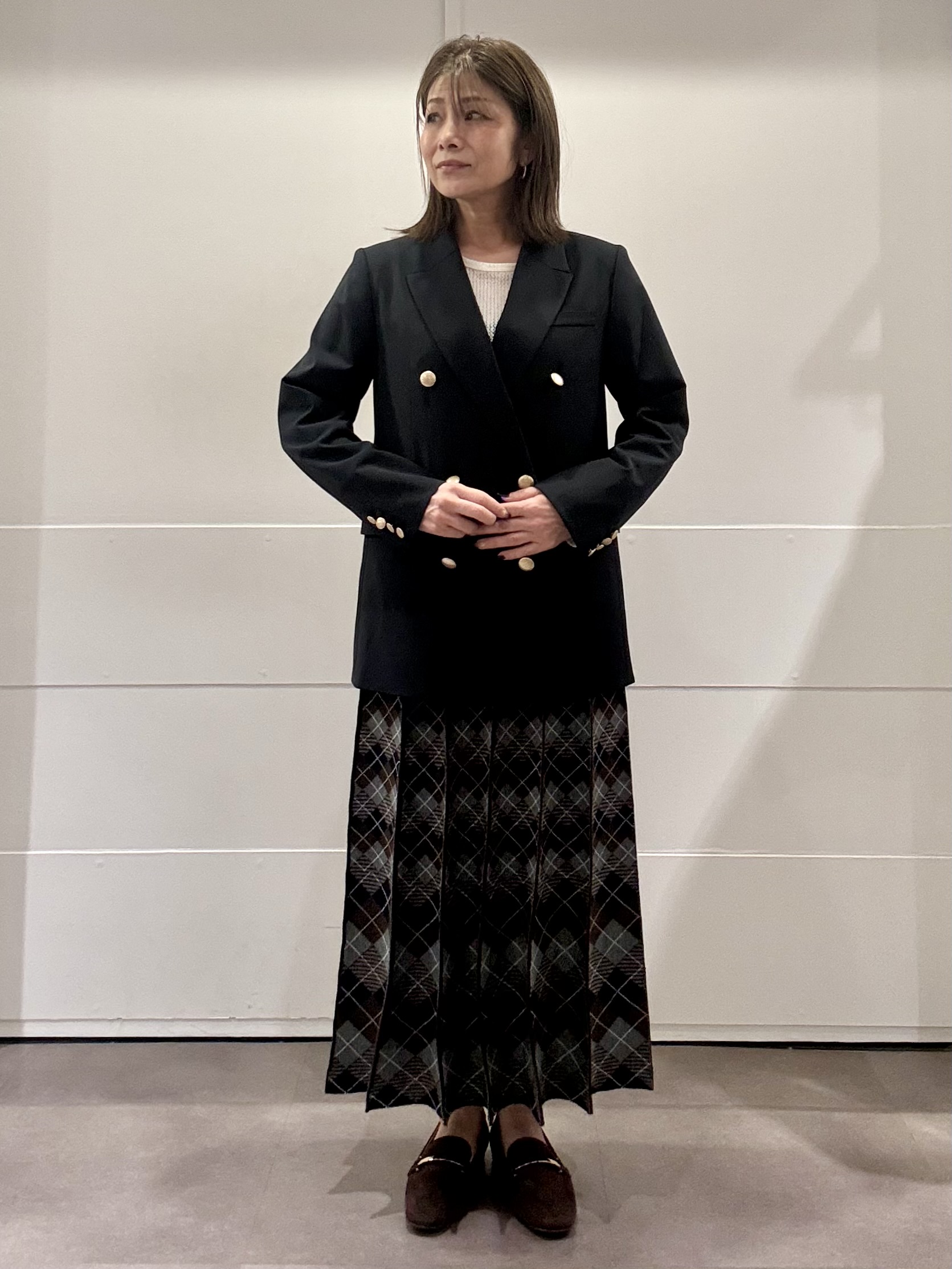 ちいさんの「Reflect｜【通勤】ダブルブレストジャケット」を使ったコーディネート