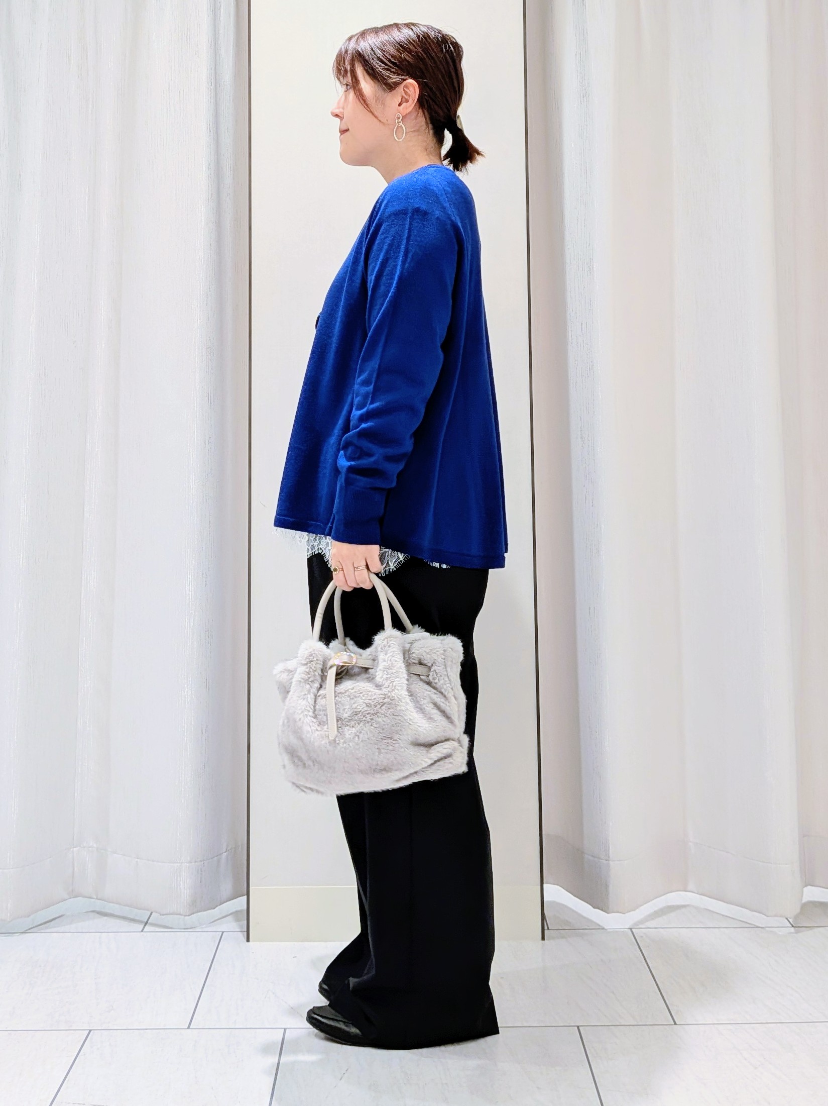 Onumaさんの「UNTITLED｜【きれいに体型カバー/8色展開】Aラインシルエットニットプルオーバー」を使ったコーディネート