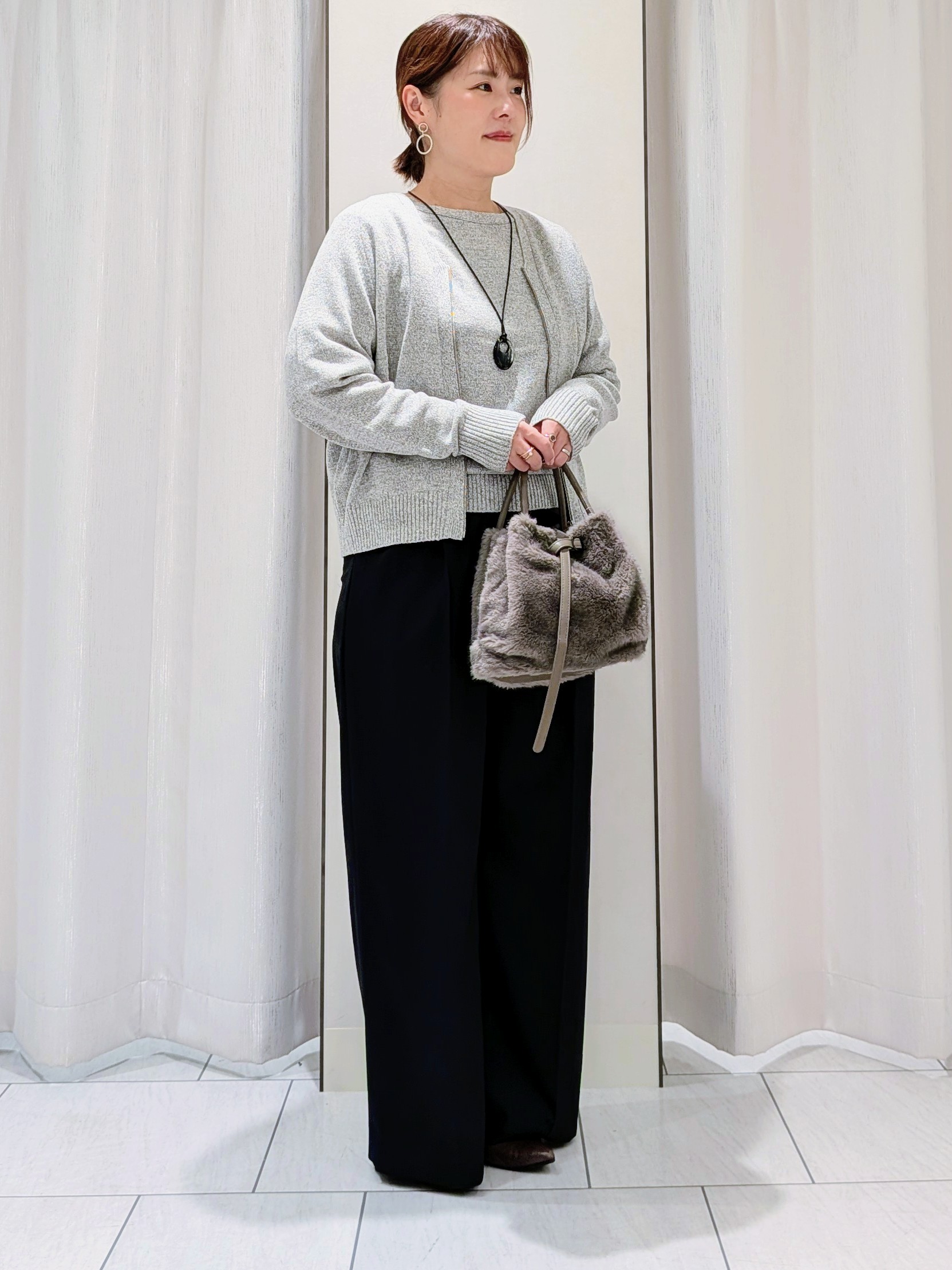 Onumaさんの「UNTITLED｜【軽アウター/ウール100】ウールショートコート」を使ったコーディネート