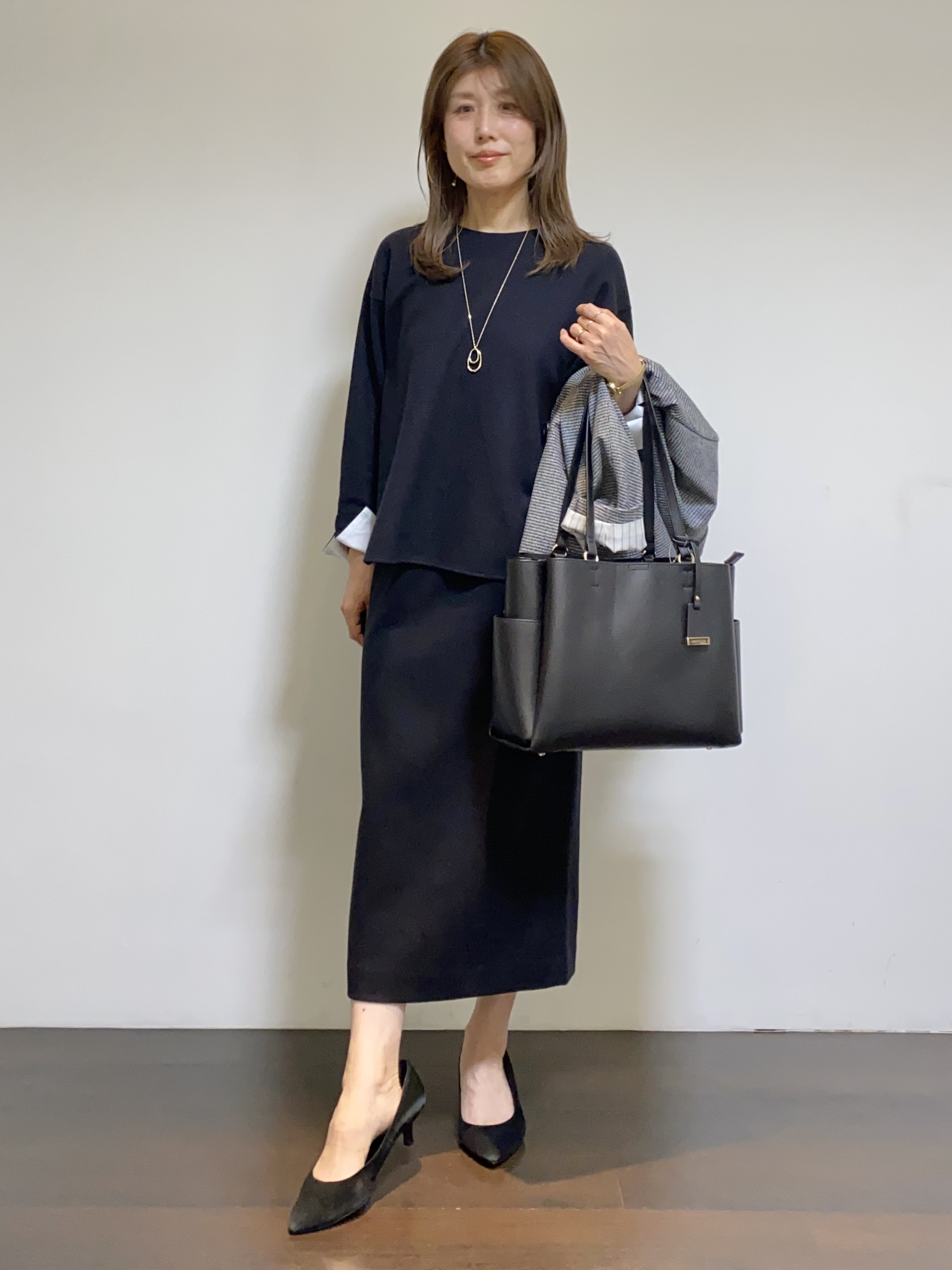 tomoさんの「UNTITLED｜【セットアップ可/秋羽織り】ウールダブルジャケット」を使ったコーディネート