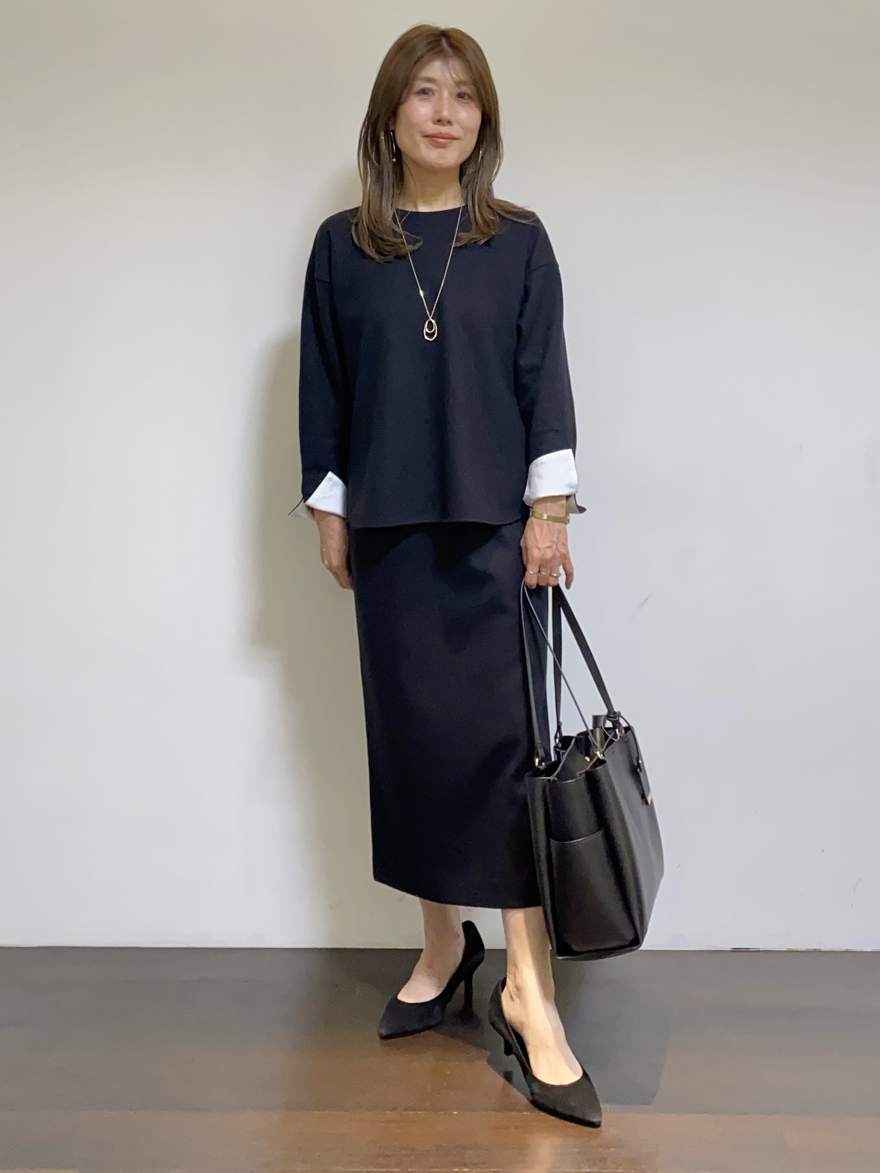 tomoさんの「UNTITLED｜【セットアップ可/秋羽織り】ウールダブルジャケット」を使ったコーディネート
