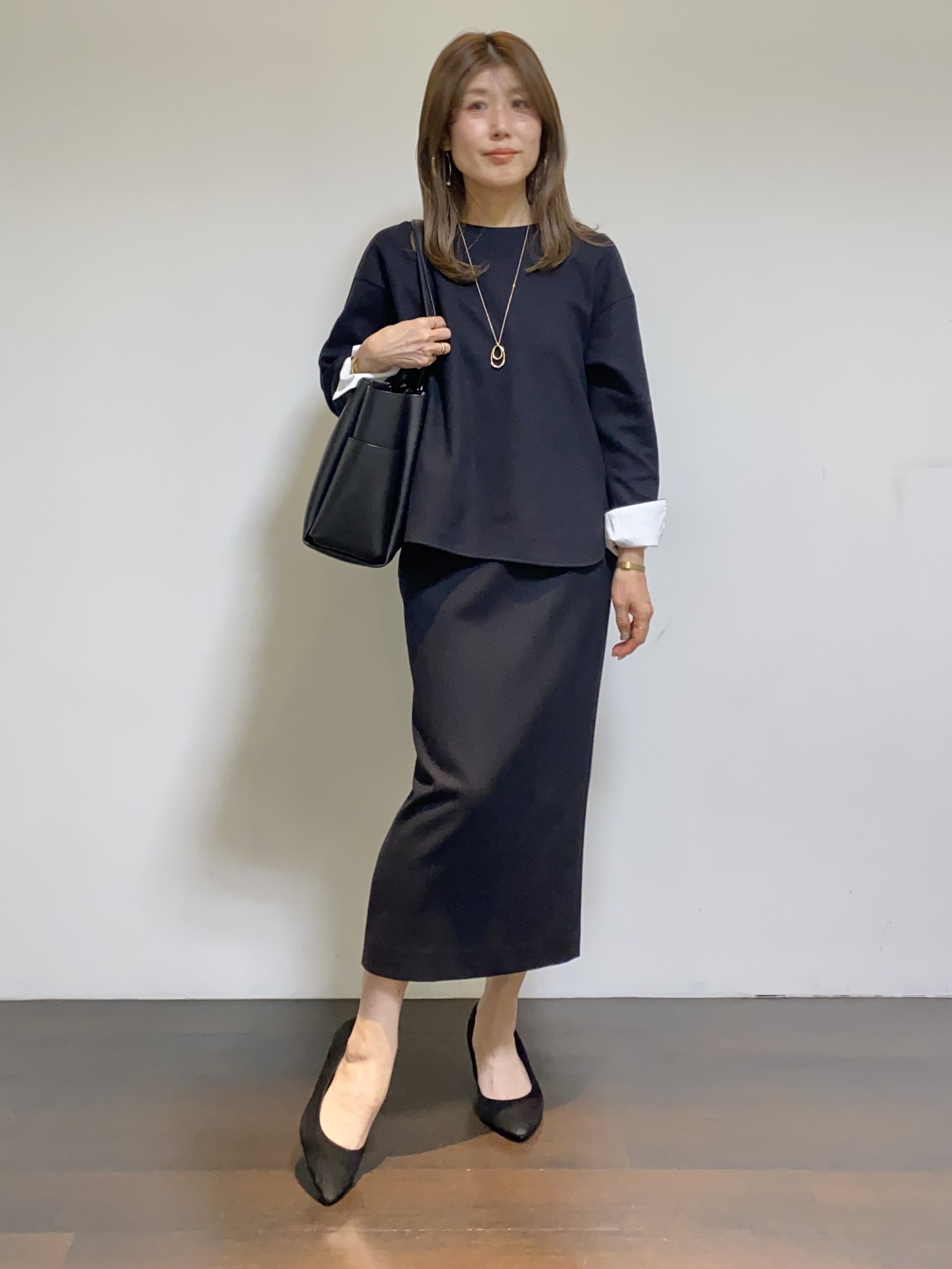 tomoさんの「UNTITLED｜【セットアップ可/秋羽織り】ウールダブルジャケット」を使ったコーディネート