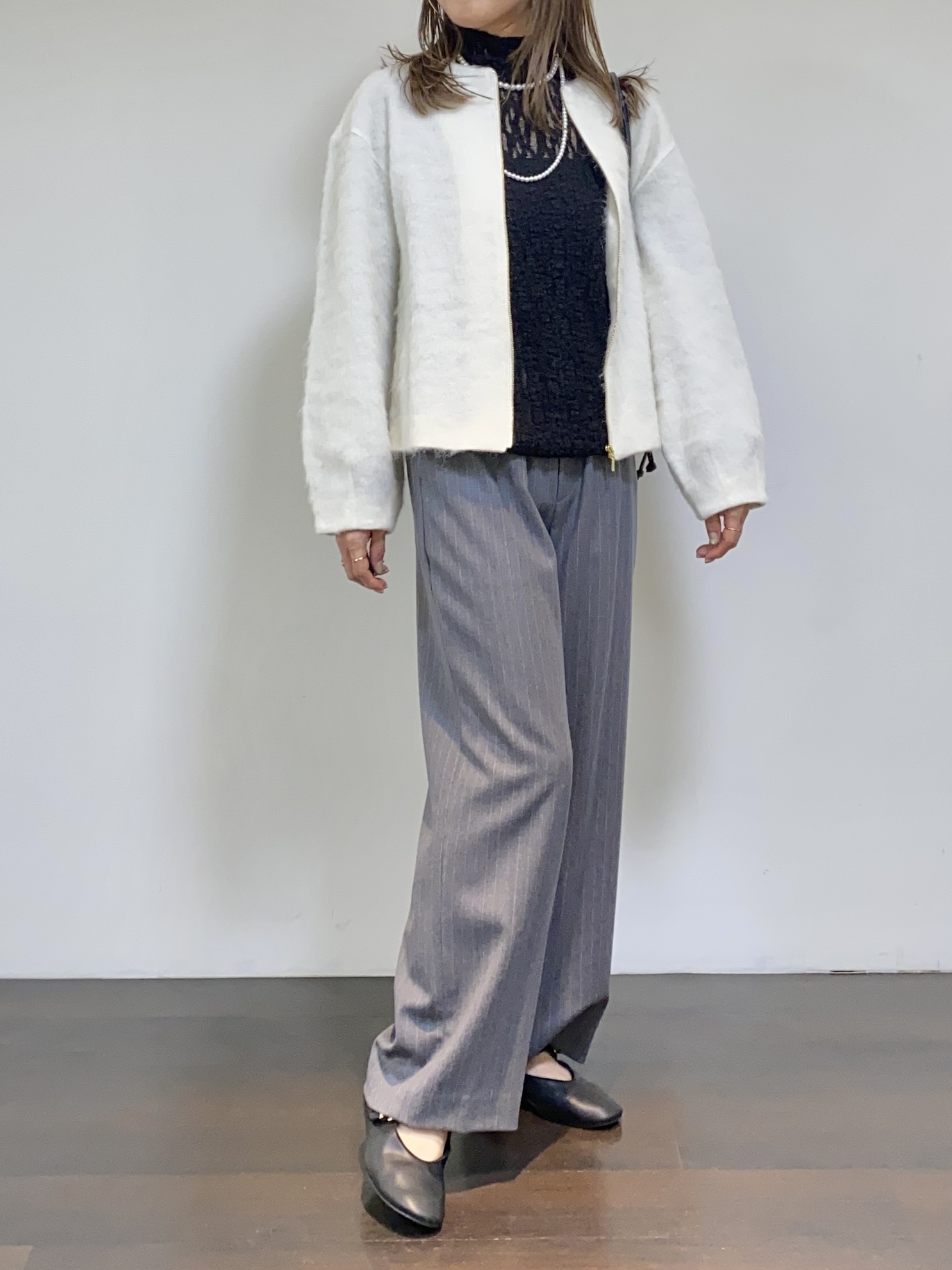 tomoさんの「UNTITLED｜【重ね着レイヤード】レースハイネックトップス」を使ったコーディネート