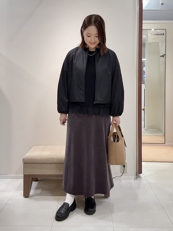 YUIさんの「UNTITLED｜【軽アウター/中綿/秋冬コート】ショートブルゾン」を使ったコーディネート