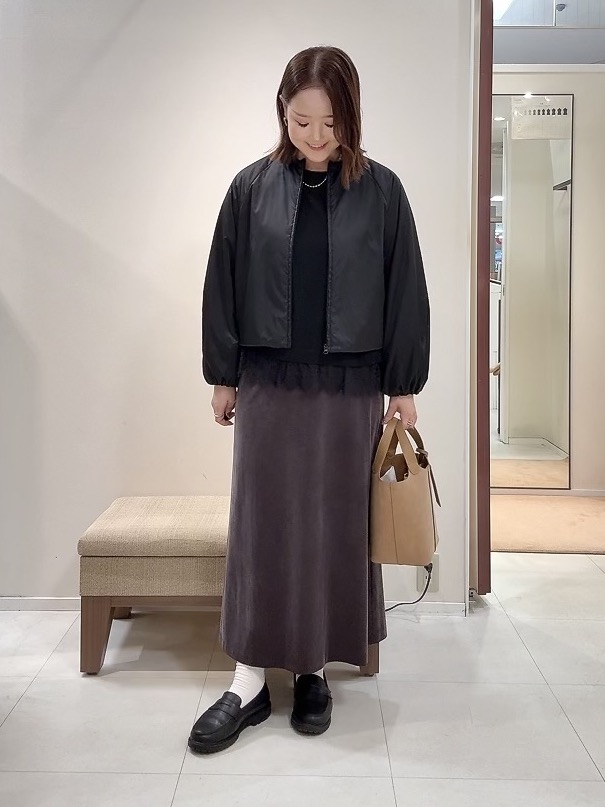 YUIさんの「UNTITLED｜【軽アウター/中綿/秋冬コート】ショートブルゾン」を使ったコーディネート