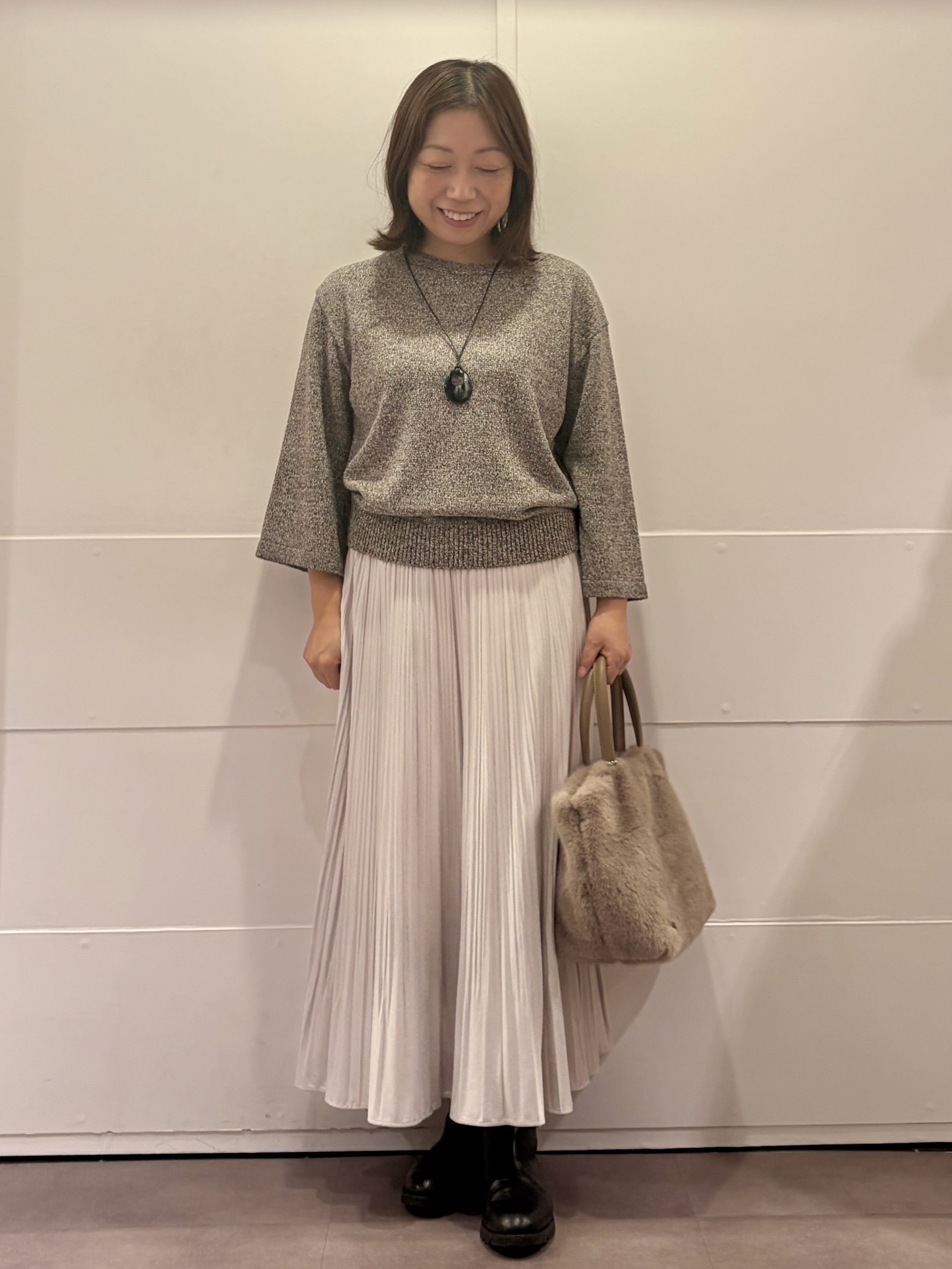 TOKOさんの「UNTITLED｜【アンサンブル可/手洗い可】杢調プルオーバーニット」を使ったコーディネート