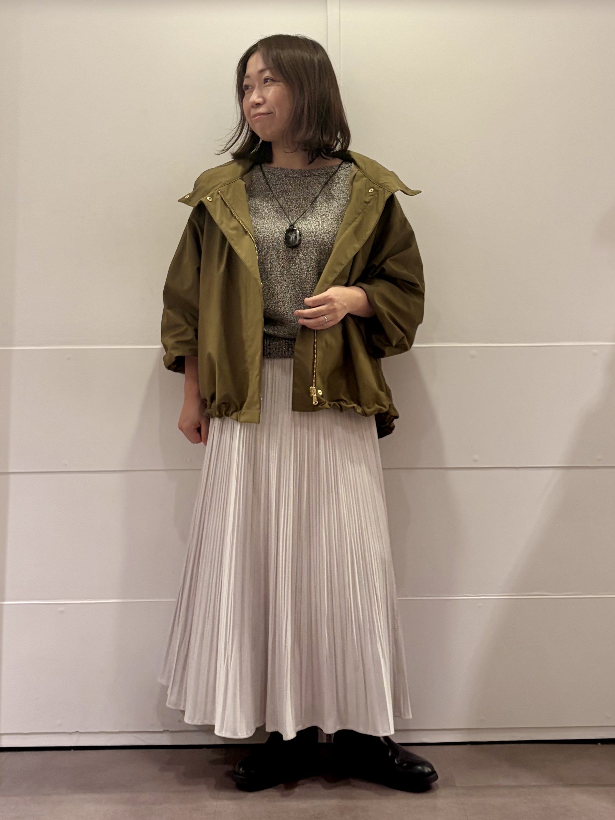 TOKOさんの「UNTITLED｜【アンサンブル可/手洗い可】杢調プルオーバーニット」を使ったコーディネート