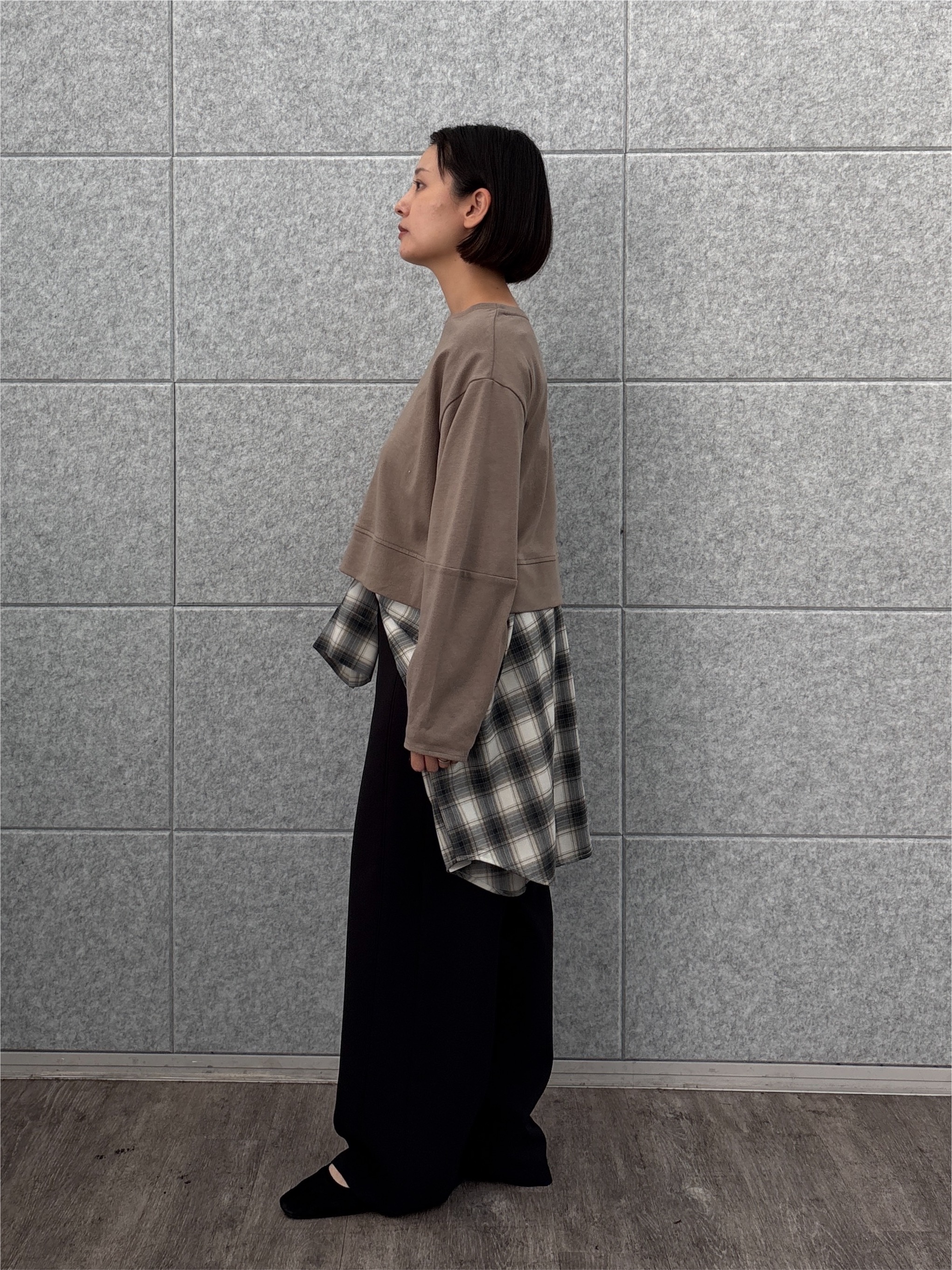 ayanoさんの「INDIVI｜ロングスリーブフォルムカットソー【洗える】」を使ったコーディネート