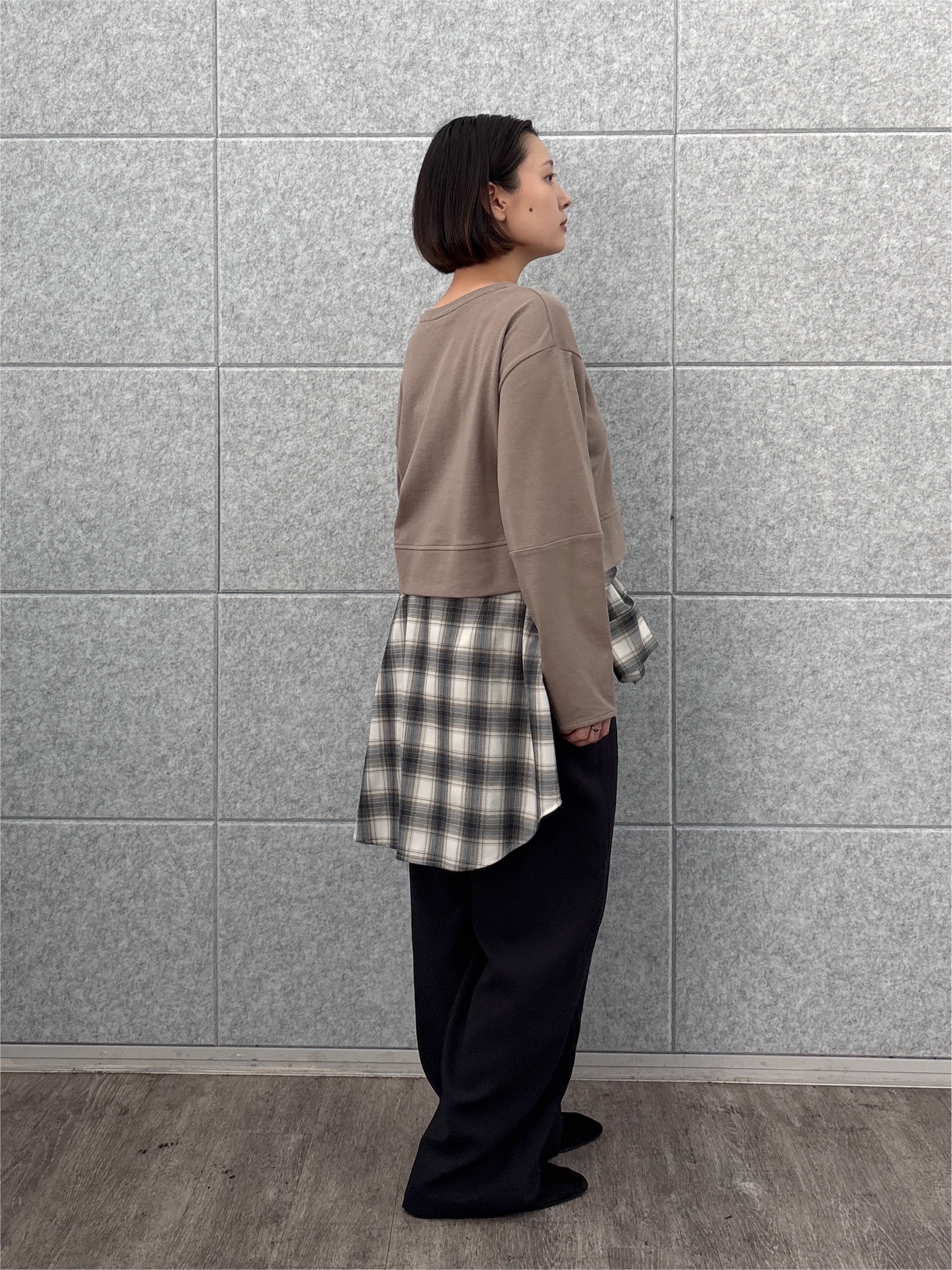 ayanoさんの「INDIVI｜ロングスリーブフォルムカットソー【洗える】」を使ったコーディネート