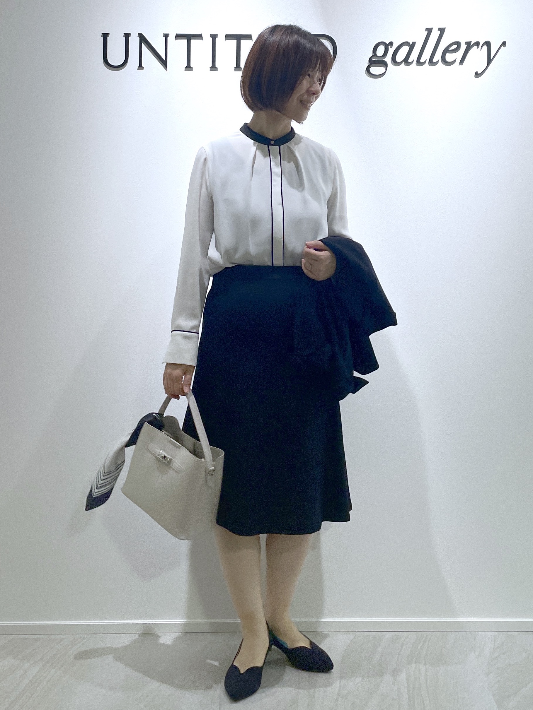 hanaさんの「UNTITLED｜【ウール100/仕事着/スーツ】ミルドジャージテーラードジャケット」を使ったコーディネート