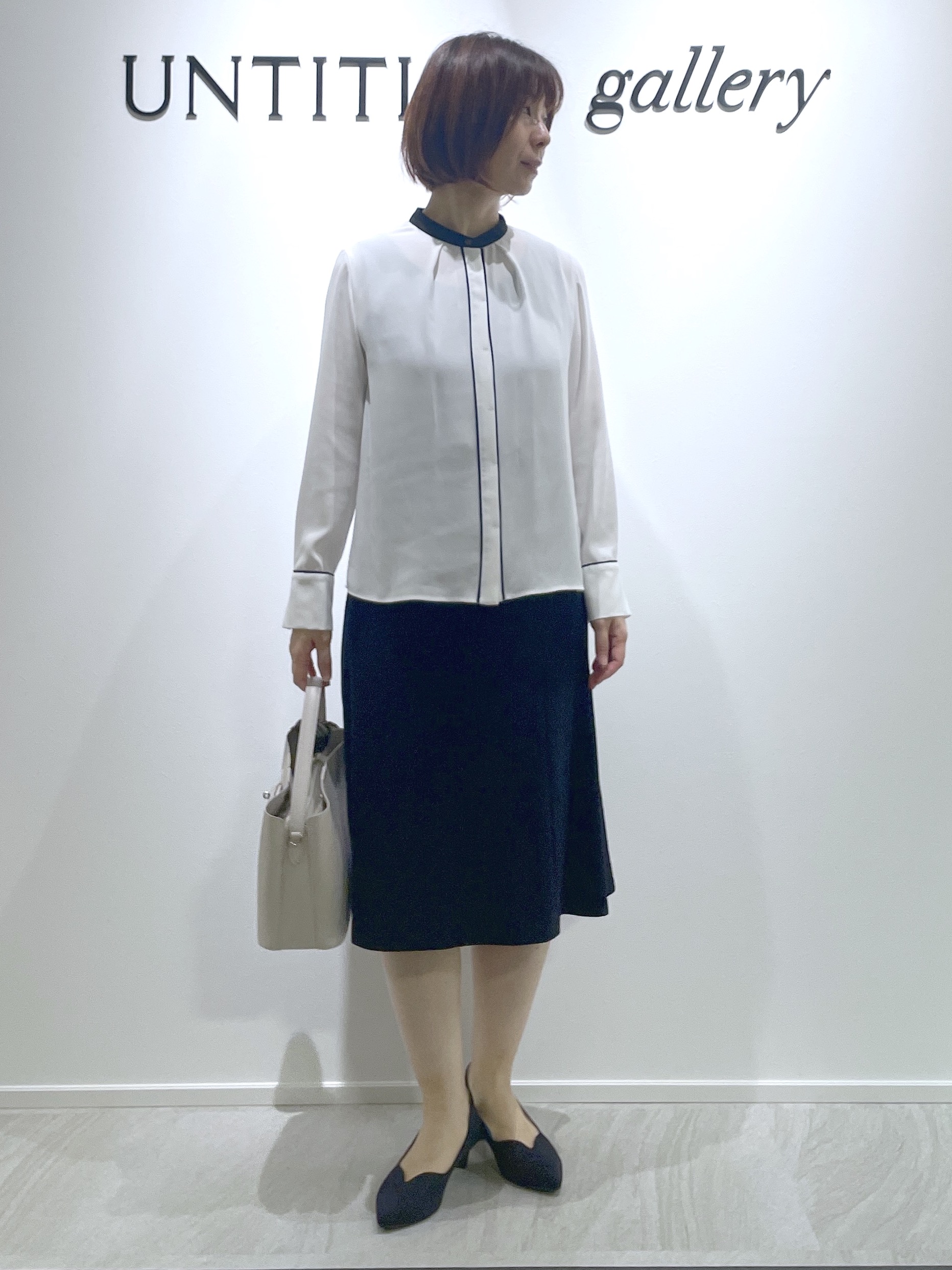 hanaさんの「UNTITLED｜【ウール100/仕事着/スーツ】ミルドジャージテーラードジャケット」を使ったコーディネート
