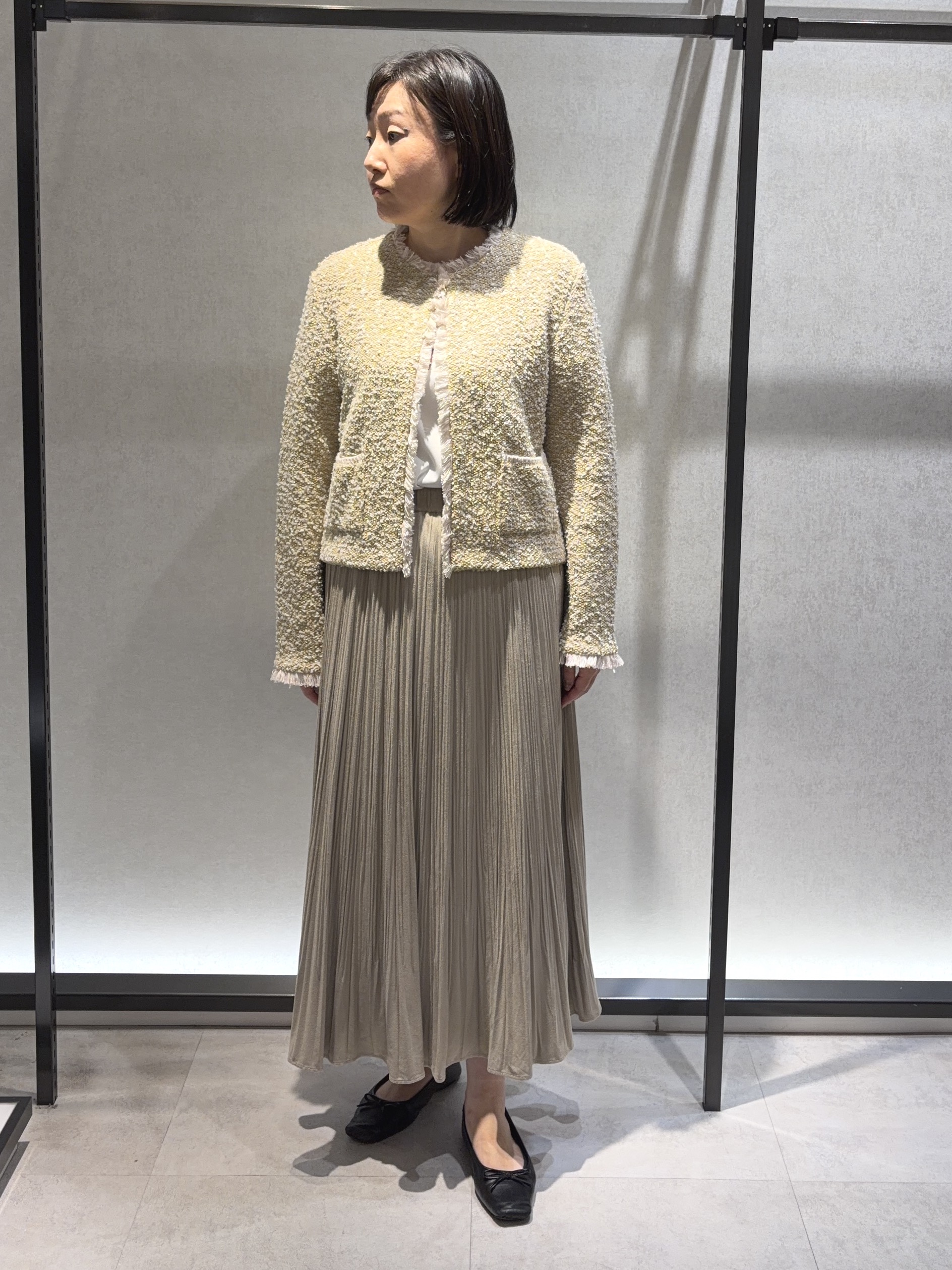 わたなべさんの「UNTITLED｜【ジャケットライク/秋羽織り】ファンシーヤーンツイードニットカーディガン」を使ったコーディネート