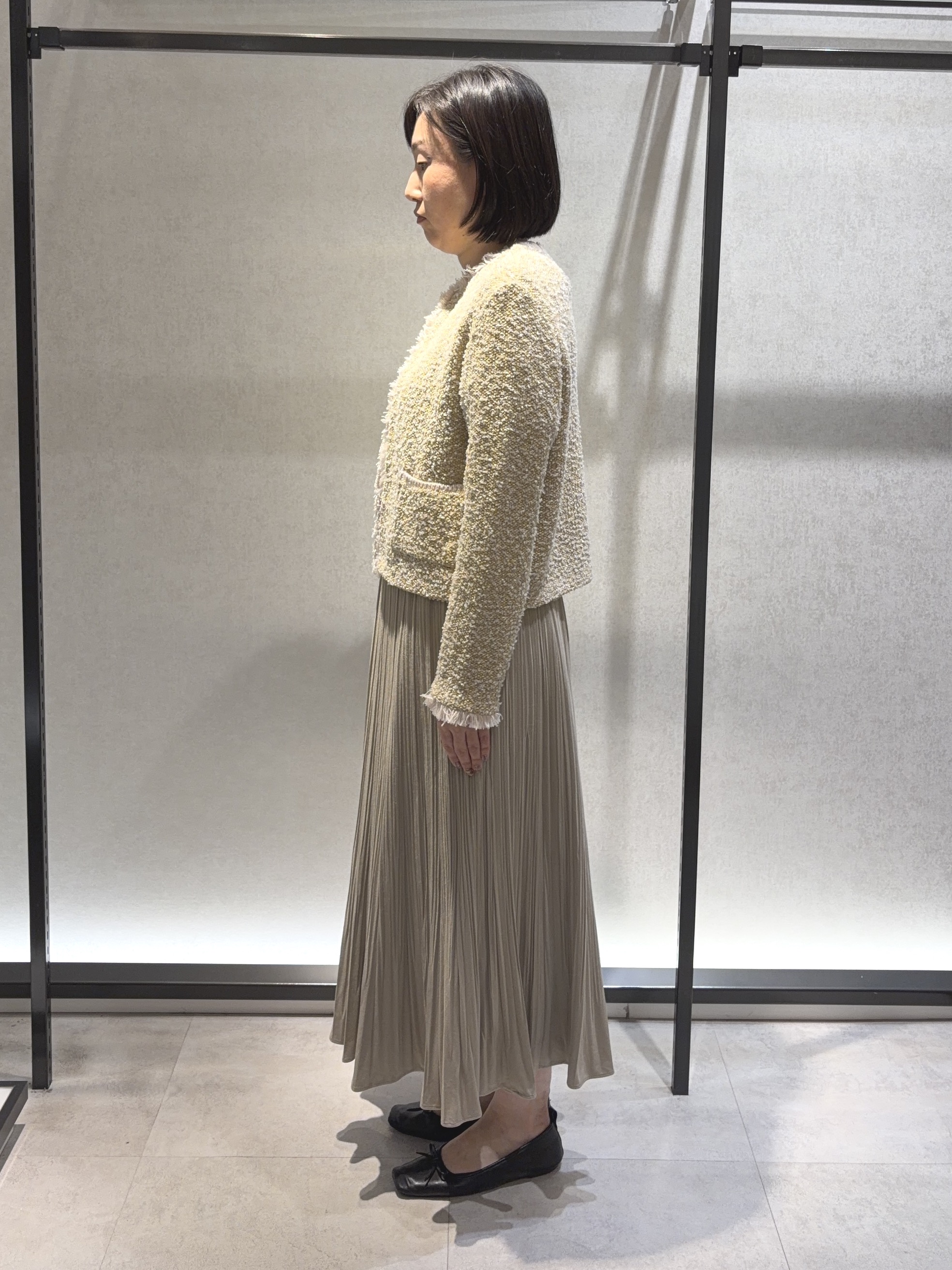 わたなべさんの「UNTITLED｜【ジャケットライク/秋羽織り】ファンシーヤーンツイードニットカーディガン」を使ったコーディネート