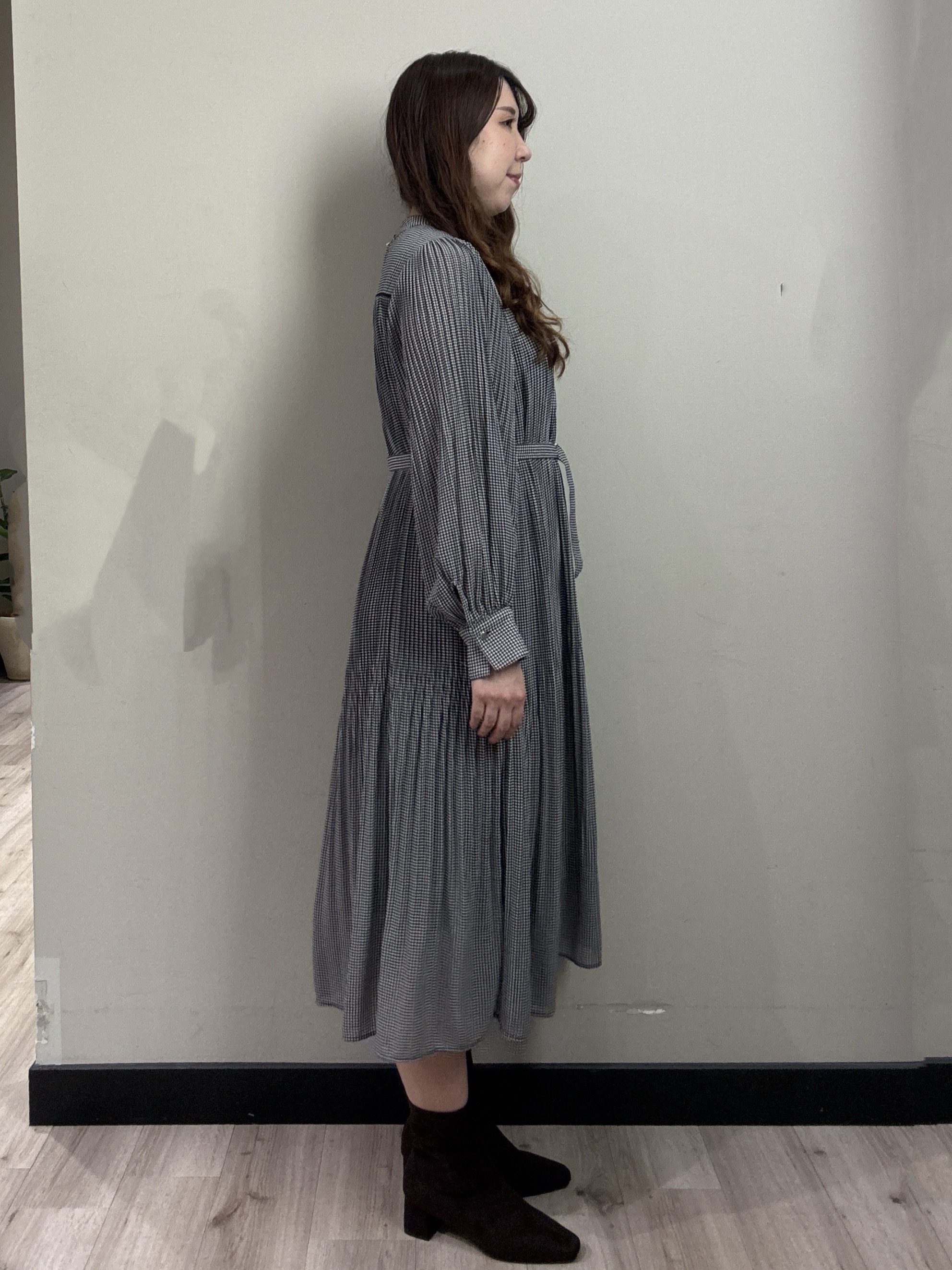 haruさんの「index｜【XS-3Lサイズ】ジョーゼットアソートプリーツワンピース《洗濯機OK／防シワ／イージーアイロン》」を使ったコーディネート