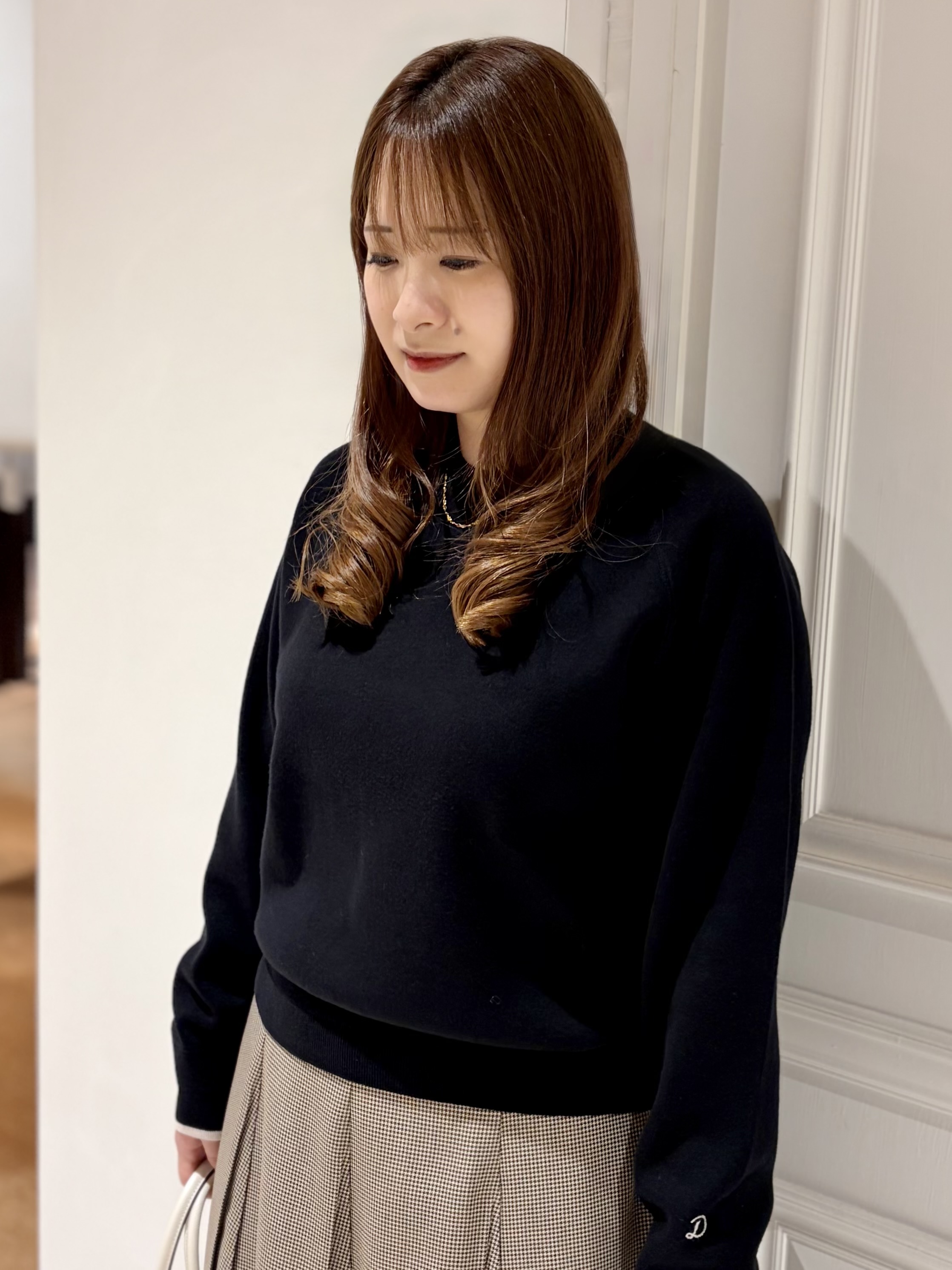 minowaさんの「DRESSTERIOR｜【6色展開/マシンウォッシャブル】コットンカシミヤニット」を使ったコーディネート