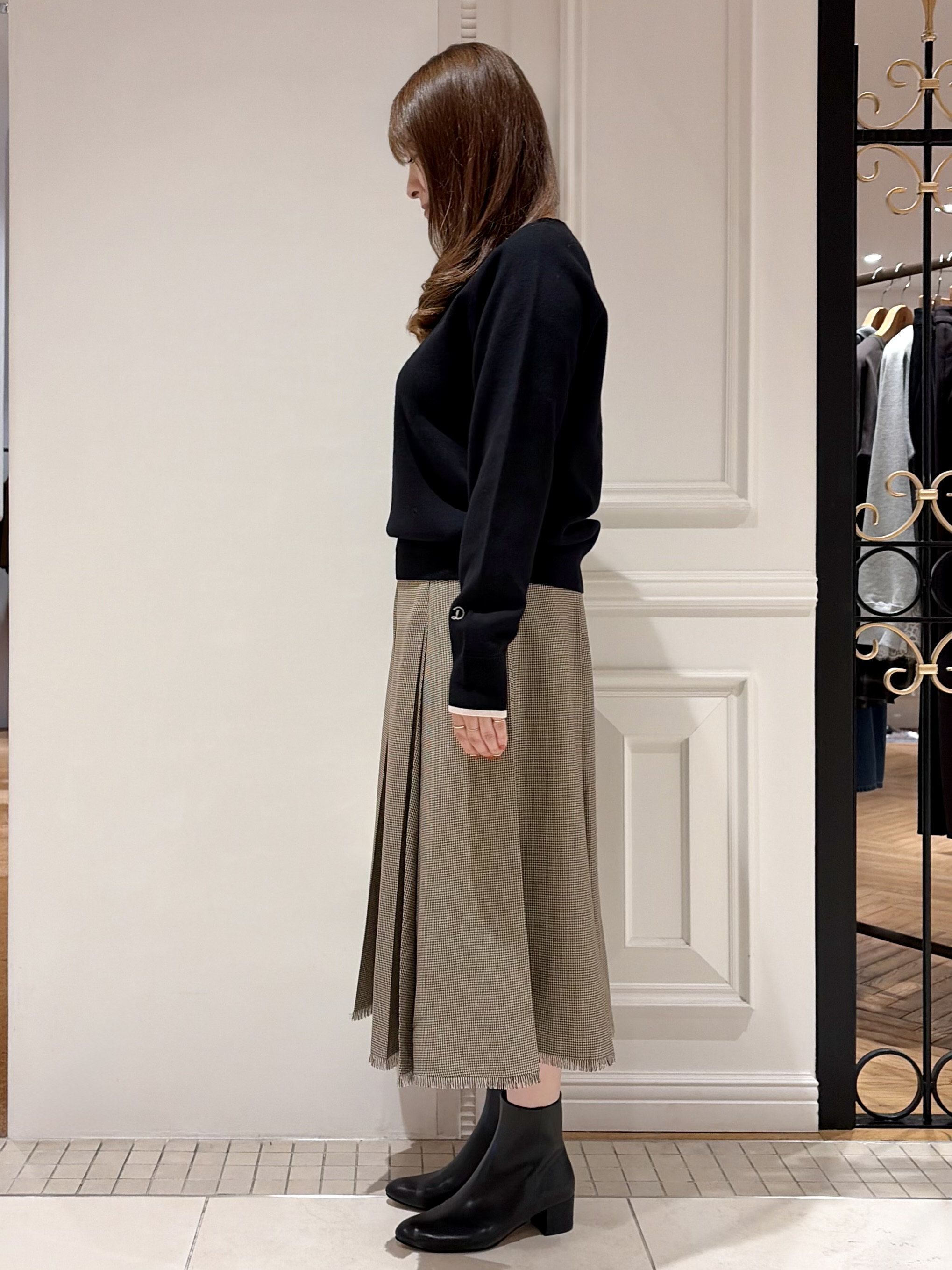 minowaさんの「DRESSTERIOR｜【6色展開/マシンウォッシャブル】コットンカシミヤニット」を使ったコーディネート