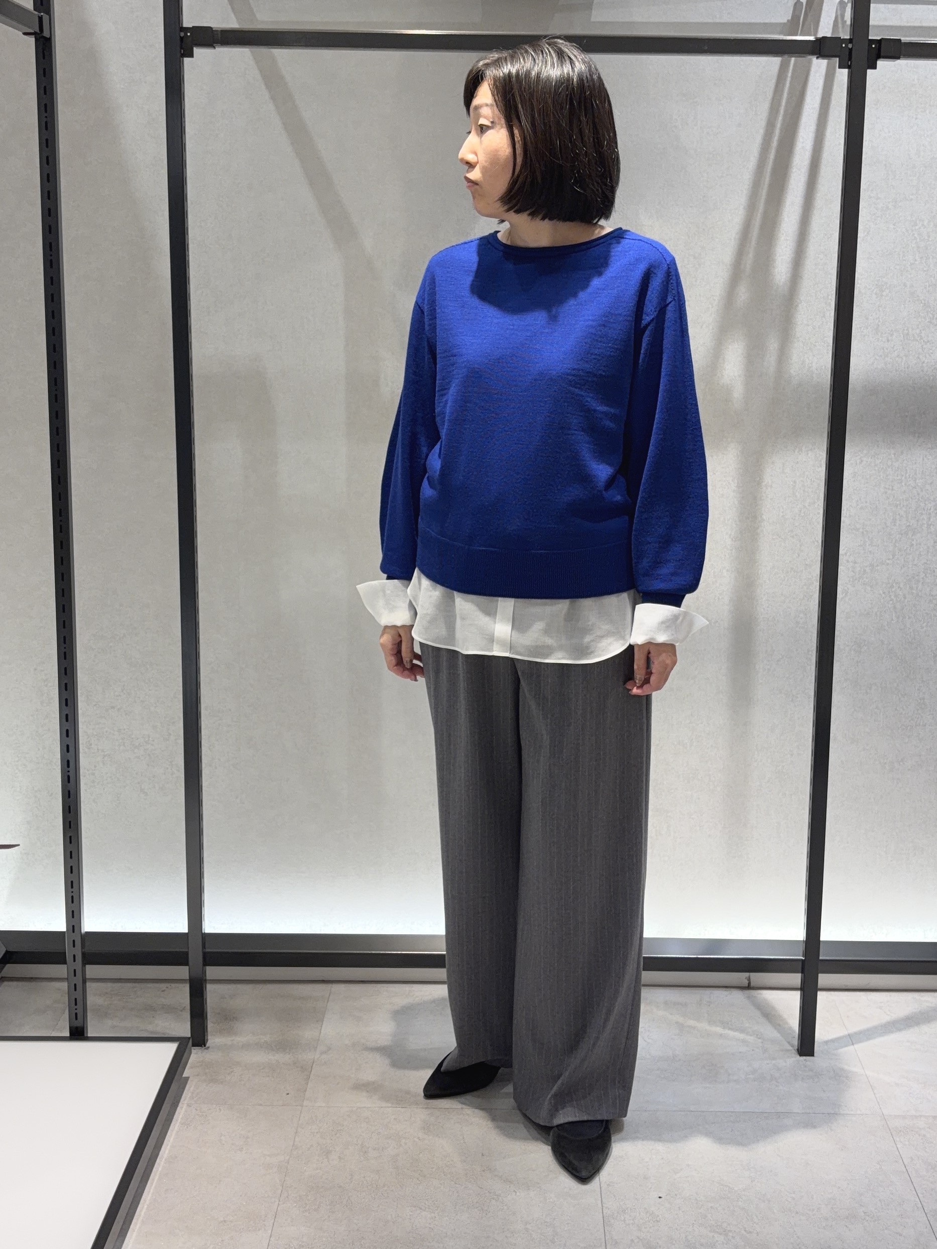 わたなべさんの「UNTITLED｜【大人の抜け感/8色展開】ボリュームスリーブニットプルオーバー」を使ったコーディネート