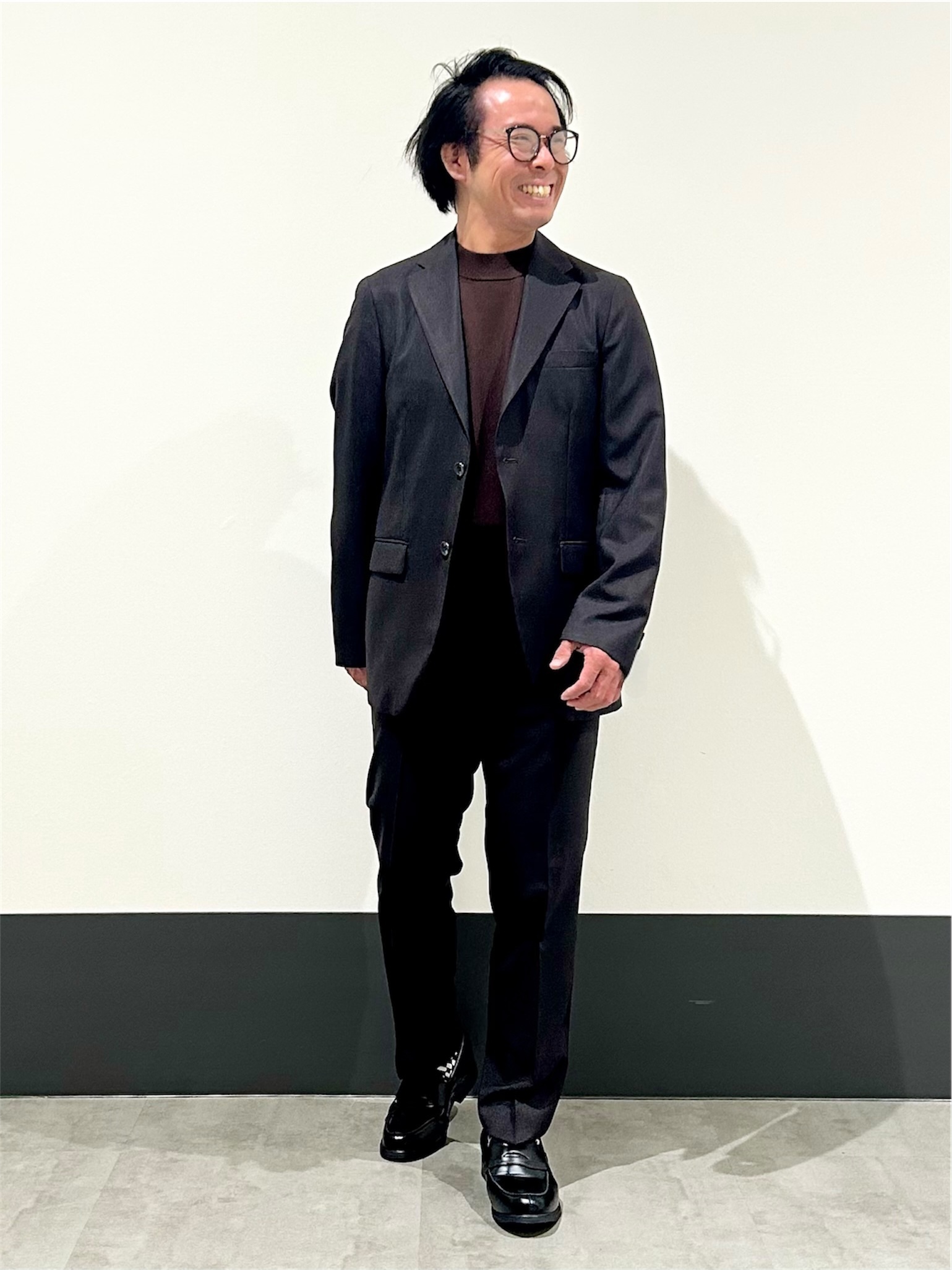 KENJI Iさんの「THE SHOP TK｜【洗濯機OK/セットアップ可】AVANTグレンチェック ジャケット」を使ったコーディネート