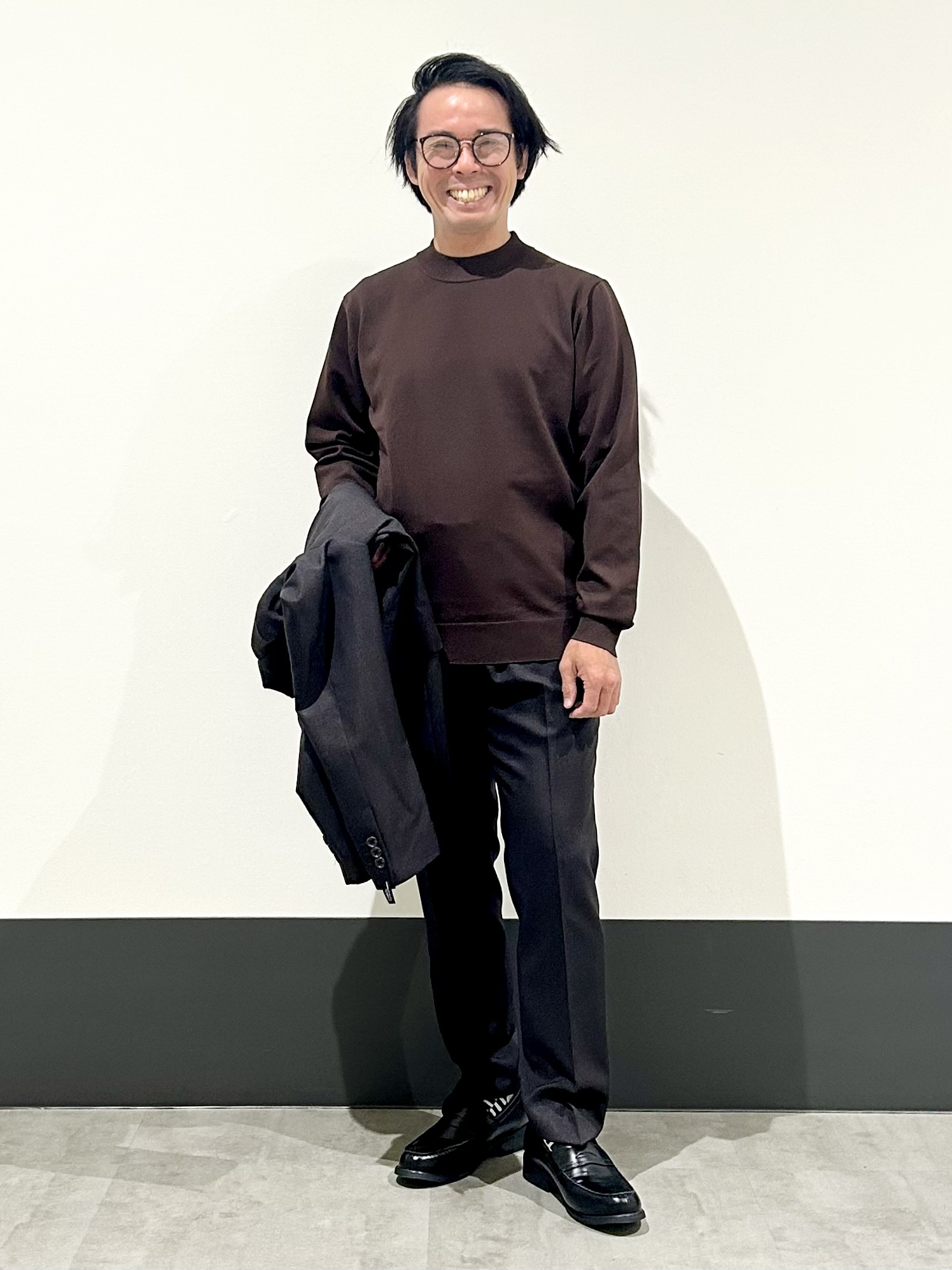 KENJI Iさんの「THE SHOP TK｜【洗濯機OK/セットアップ可】AVANTグレンチェック ジャケット」を使ったコーディネート
