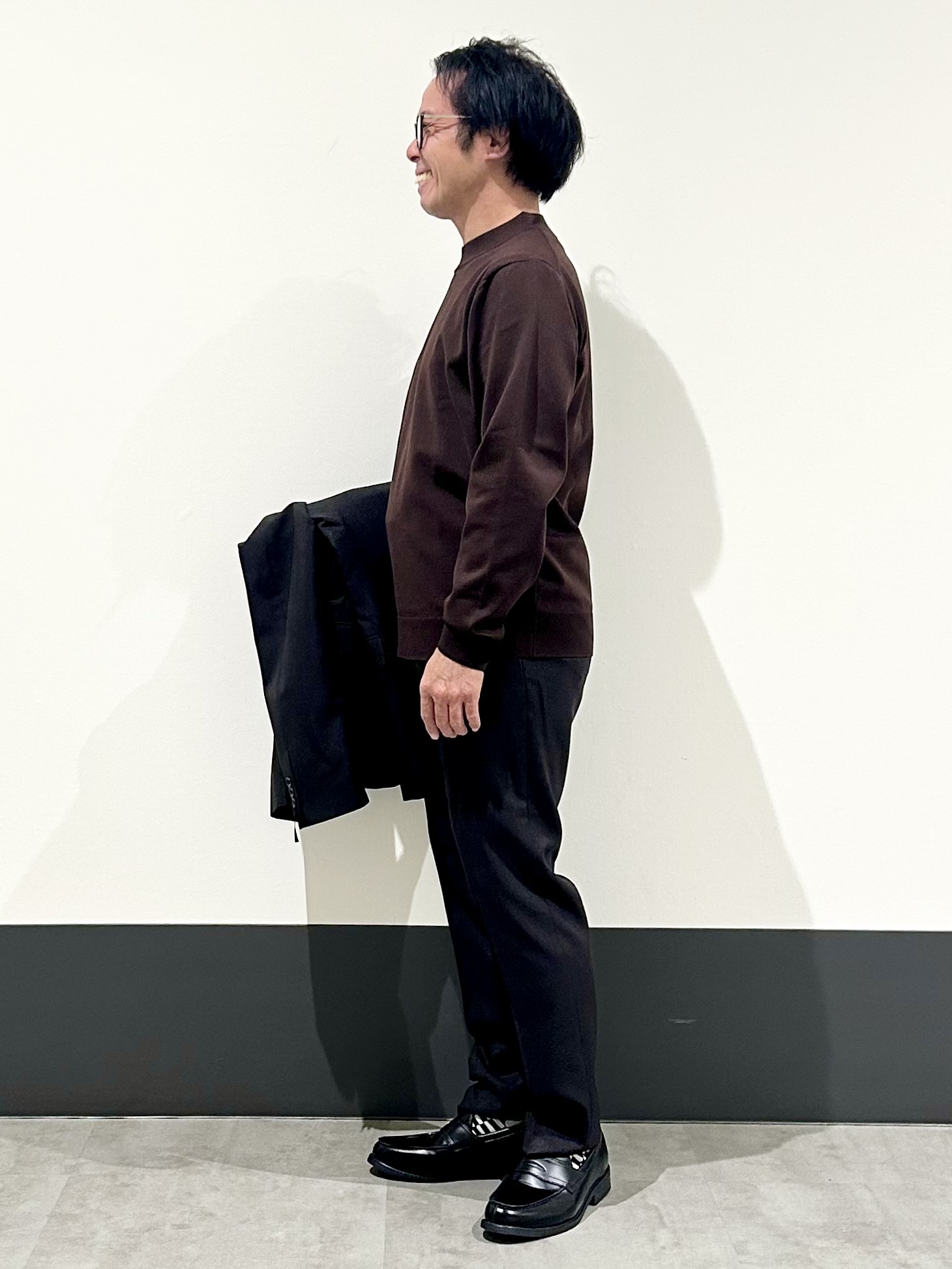 KENJI Iさんの「THE SHOP TK｜【洗濯機OK/セットアップ可】AVANTグレンチェック ジャケット」を使ったコーディネート