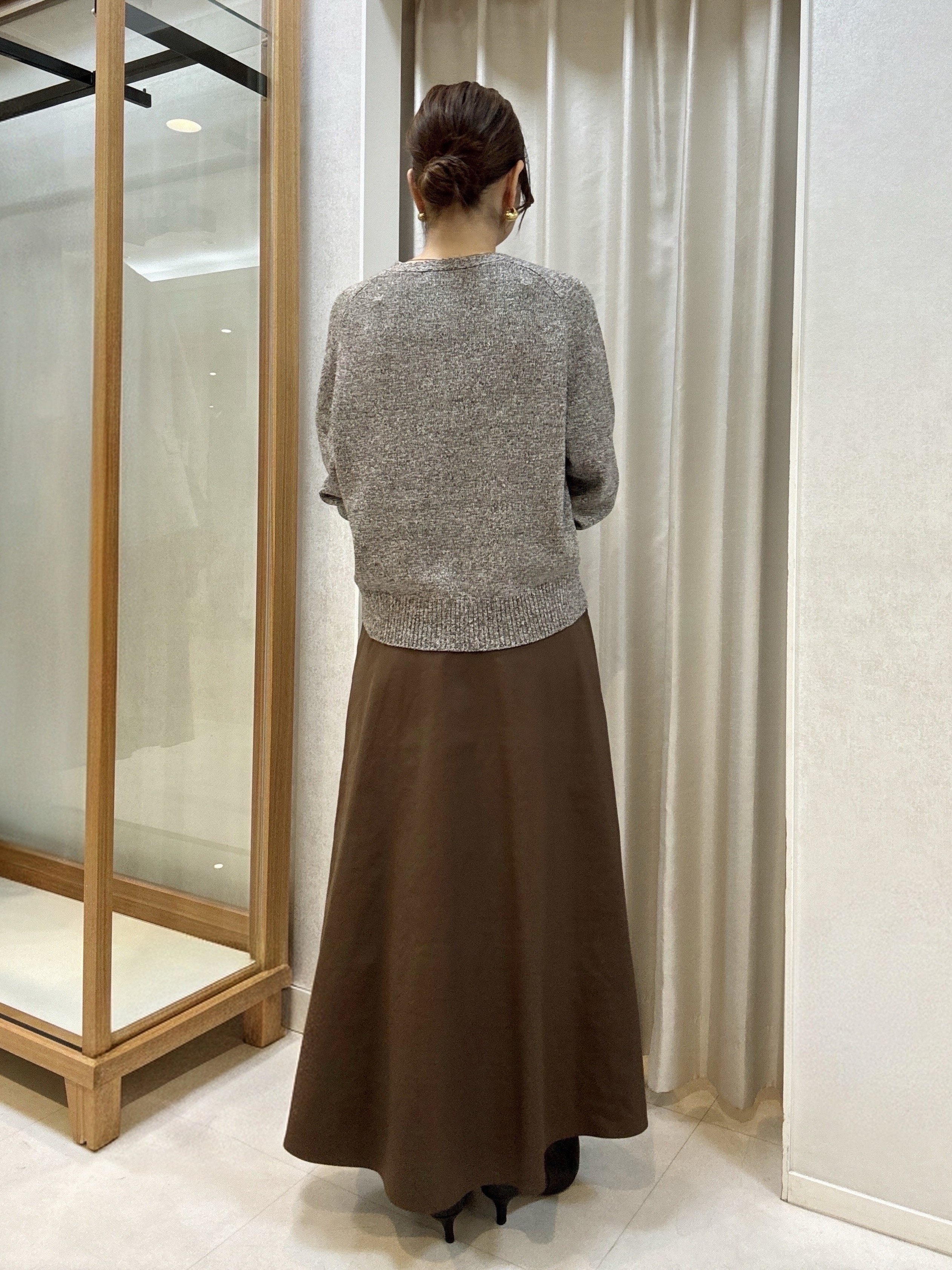 tomoさんの「UNTITLED｜【アンサンブル可/秋羽織り】杢調ジップカーディガン」を使ったコーディネート
