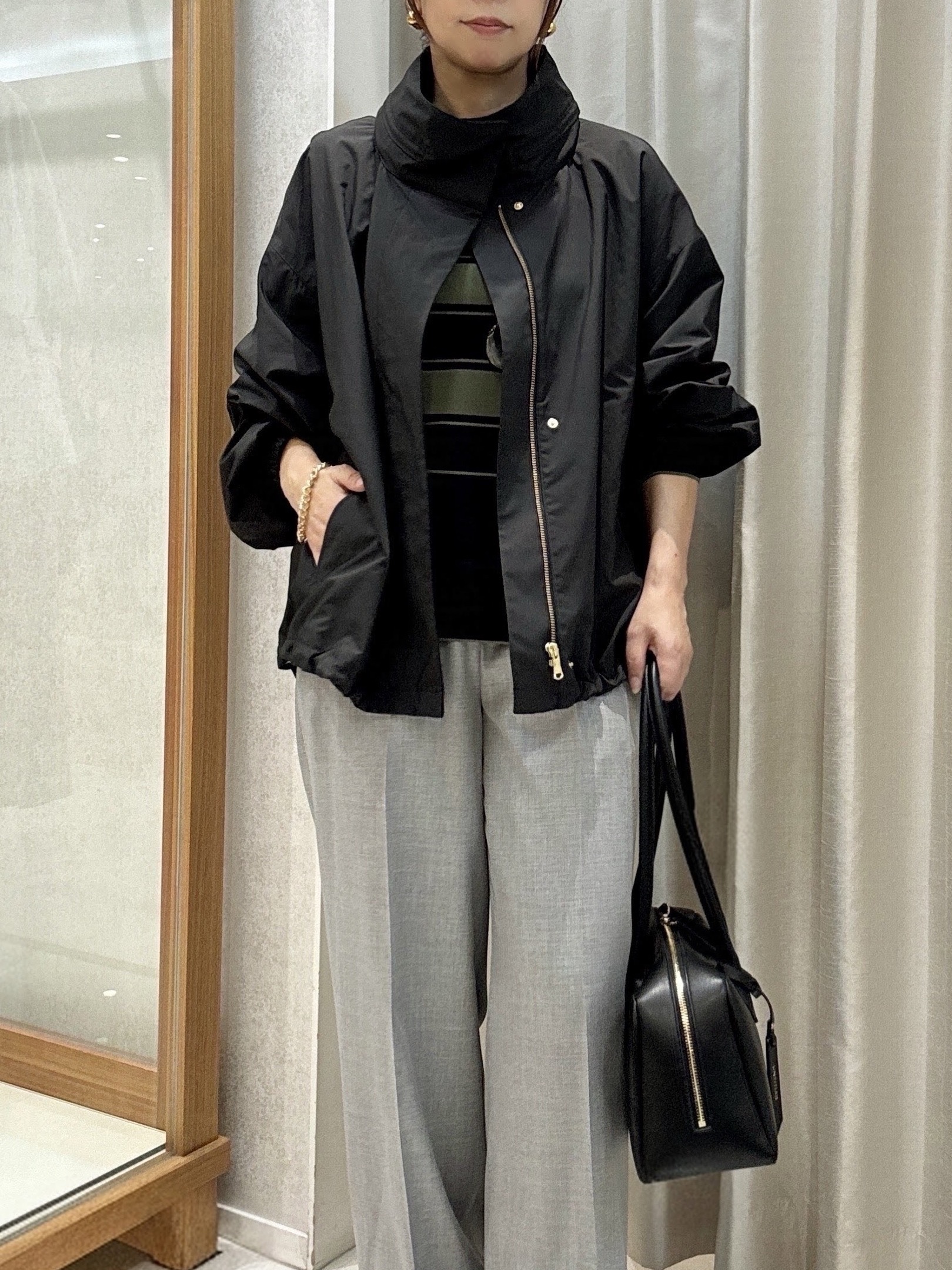 tomoさんの「UNTITLED｜【撥水/秋羽織り】タフタマウンテンパーカー」を使ったコーディネート