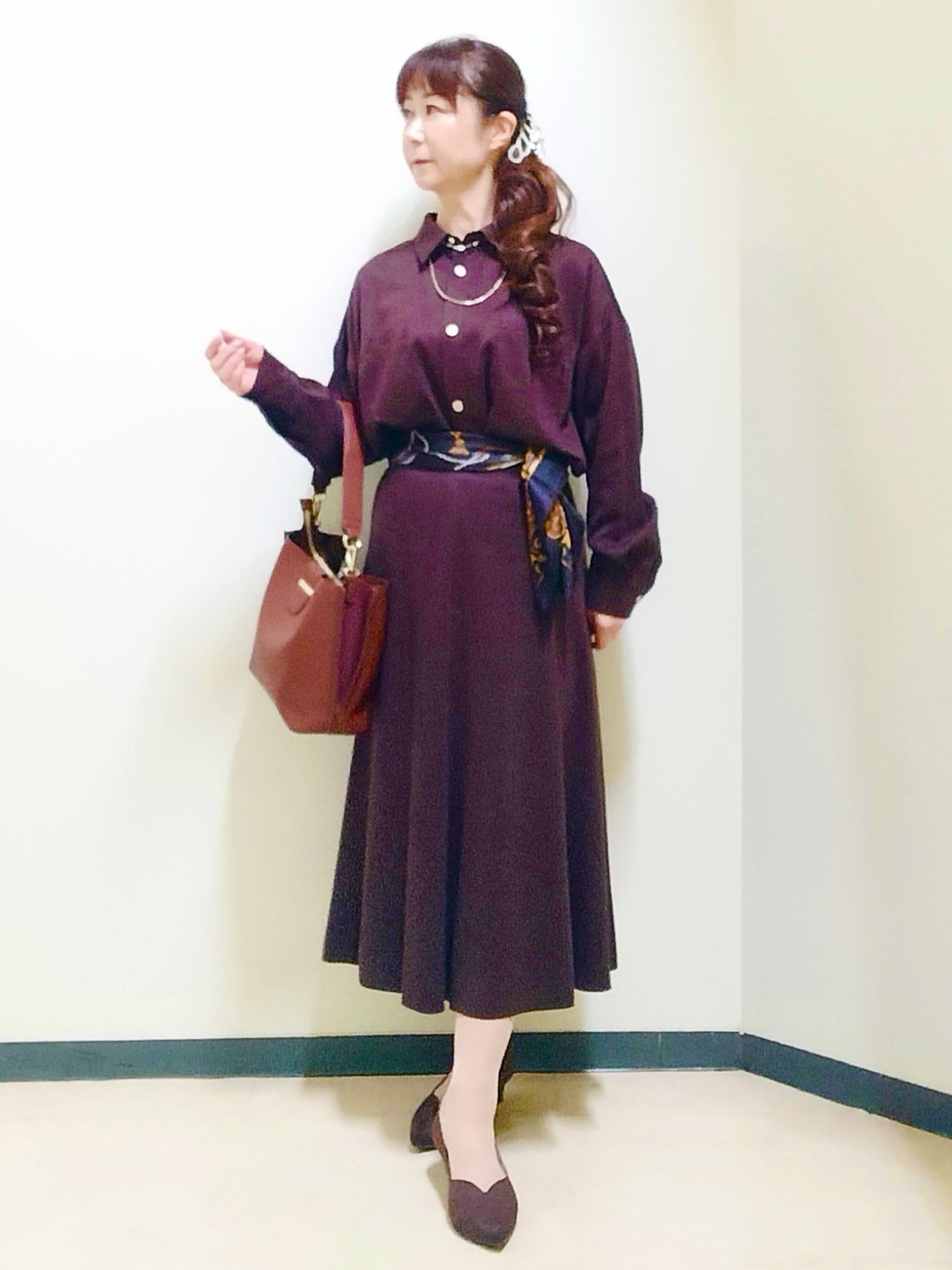 花さんの「Reflect｜【羽織◎】スエード調シャツ」を使ったコーディネート