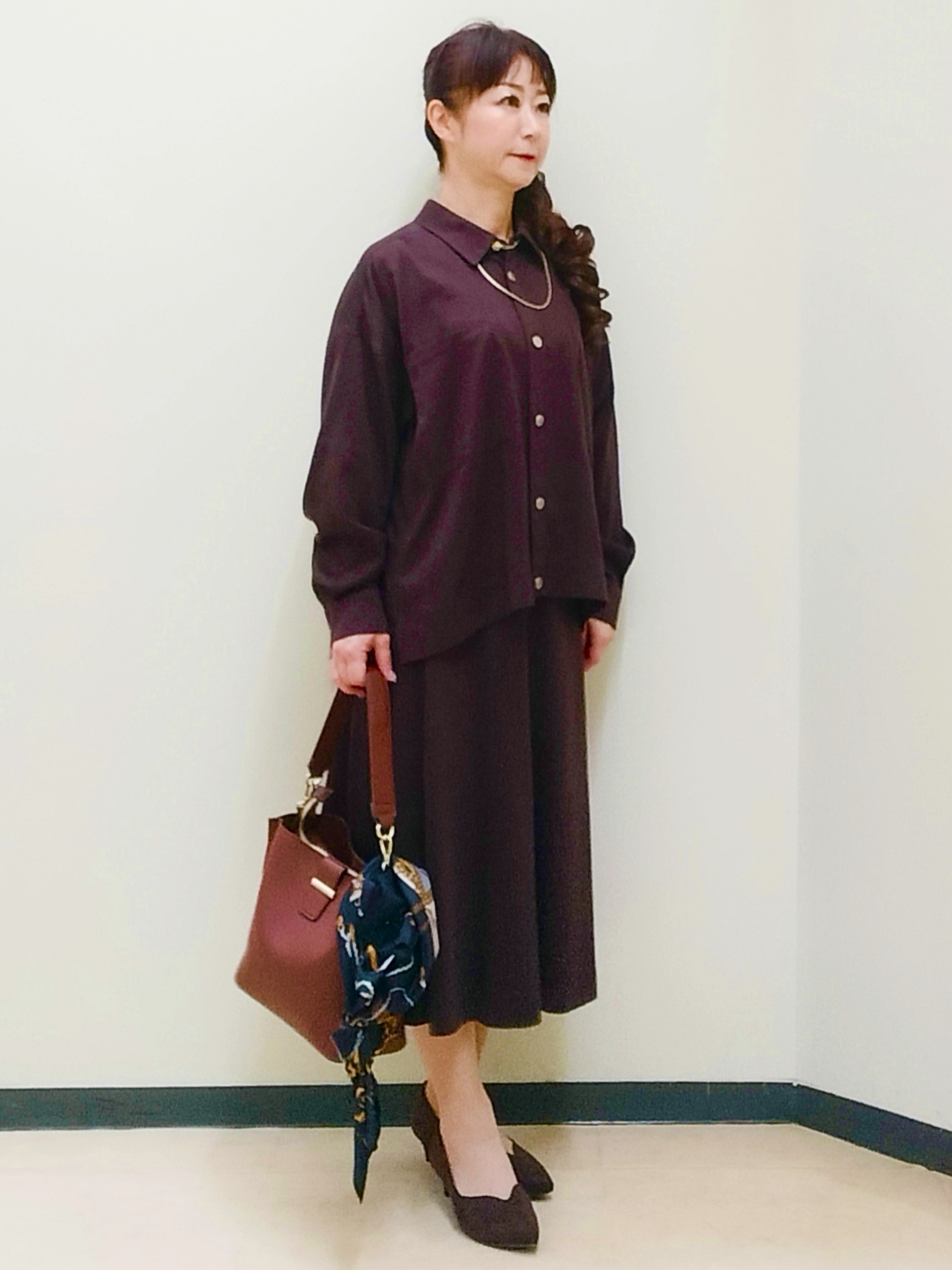 花さんの「Reflect｜【羽織◎】スエード調シャツ」を使ったコーディネート