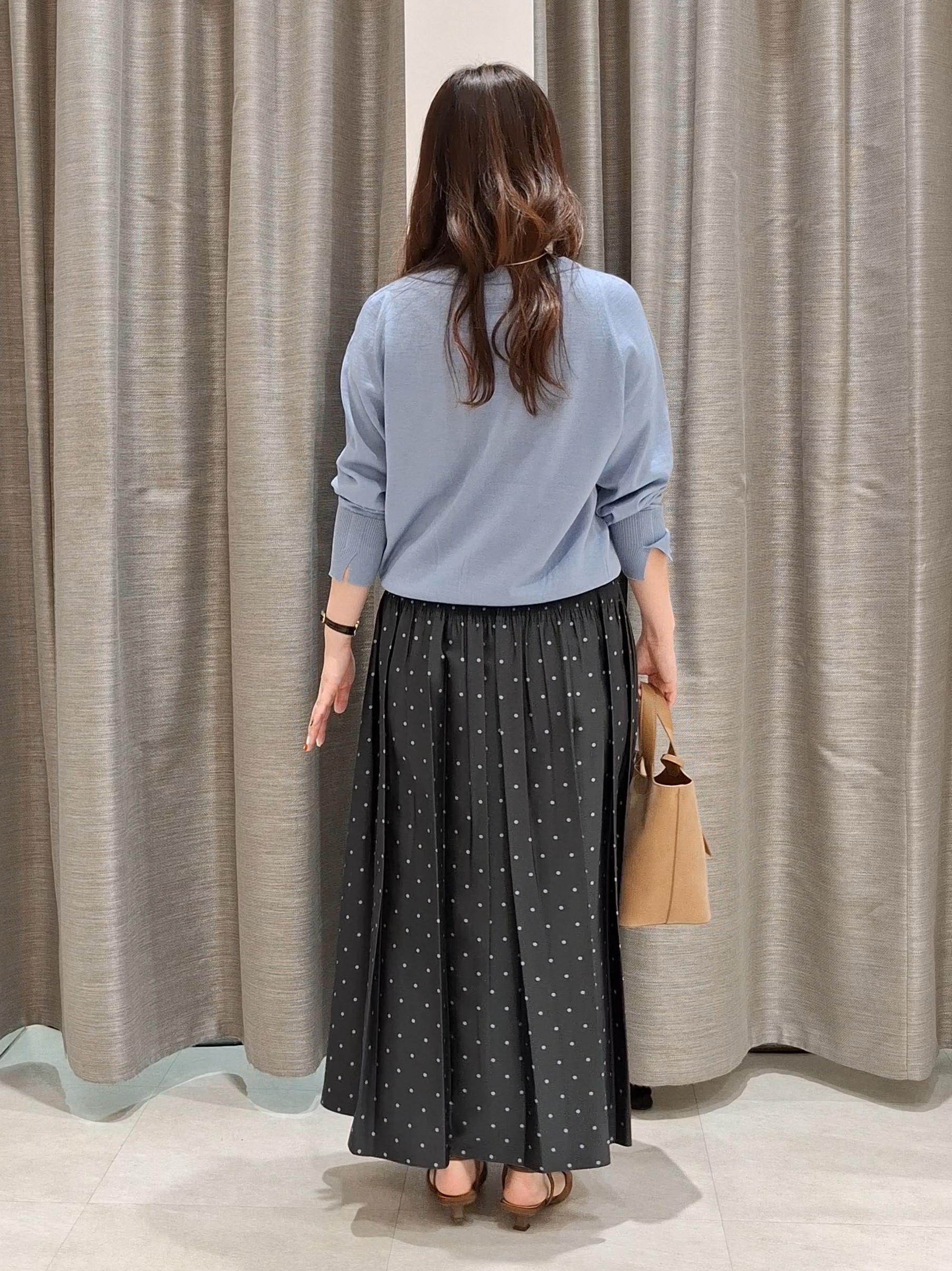 YuKaRiさんの「UNTITLED｜【米沢素材】リバーシブルドットスカート」を使ったコーディネート