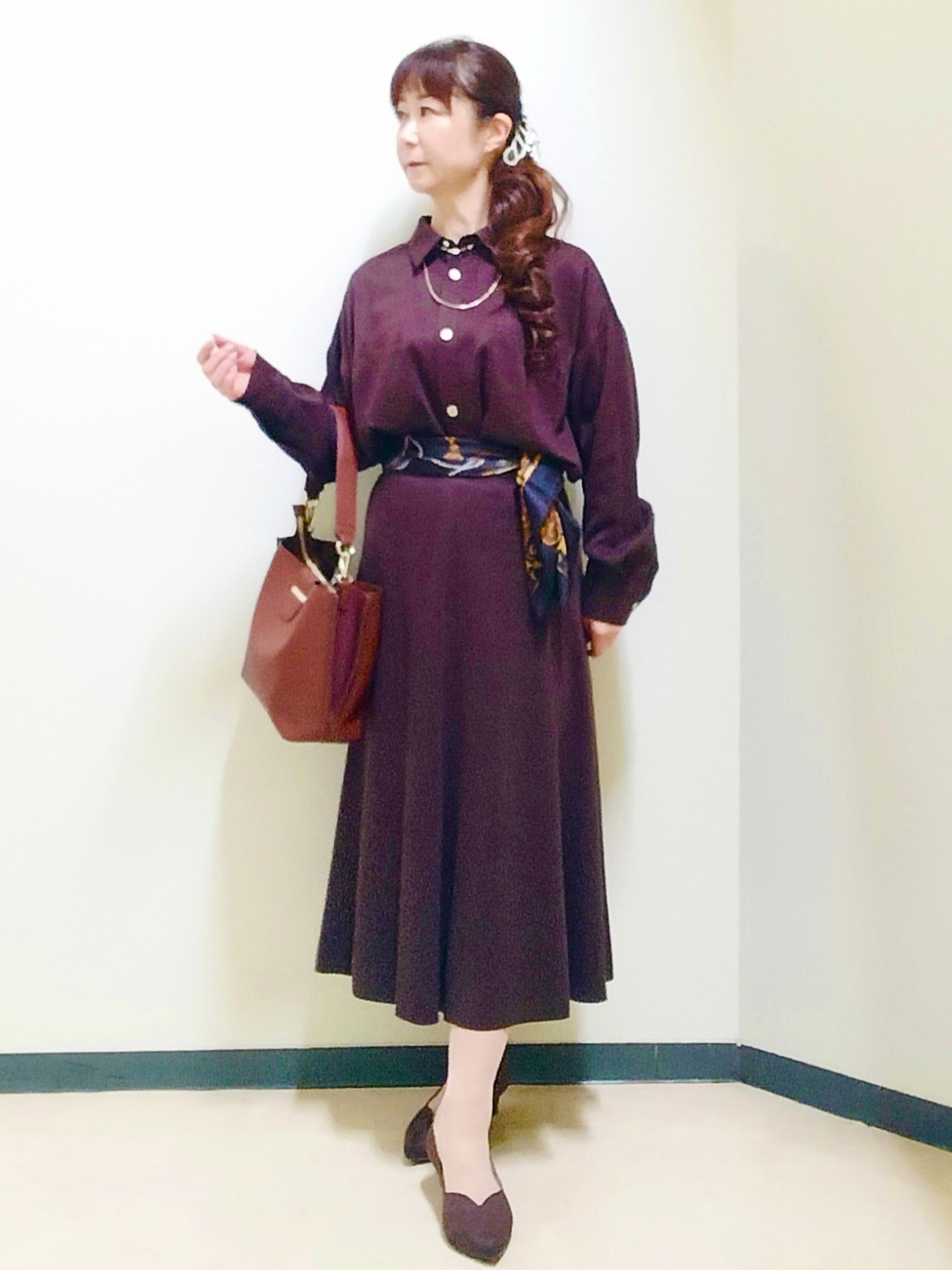 花さんの「Reflect｜【羽織◎】スエード調シャツ」を使ったコーディネート